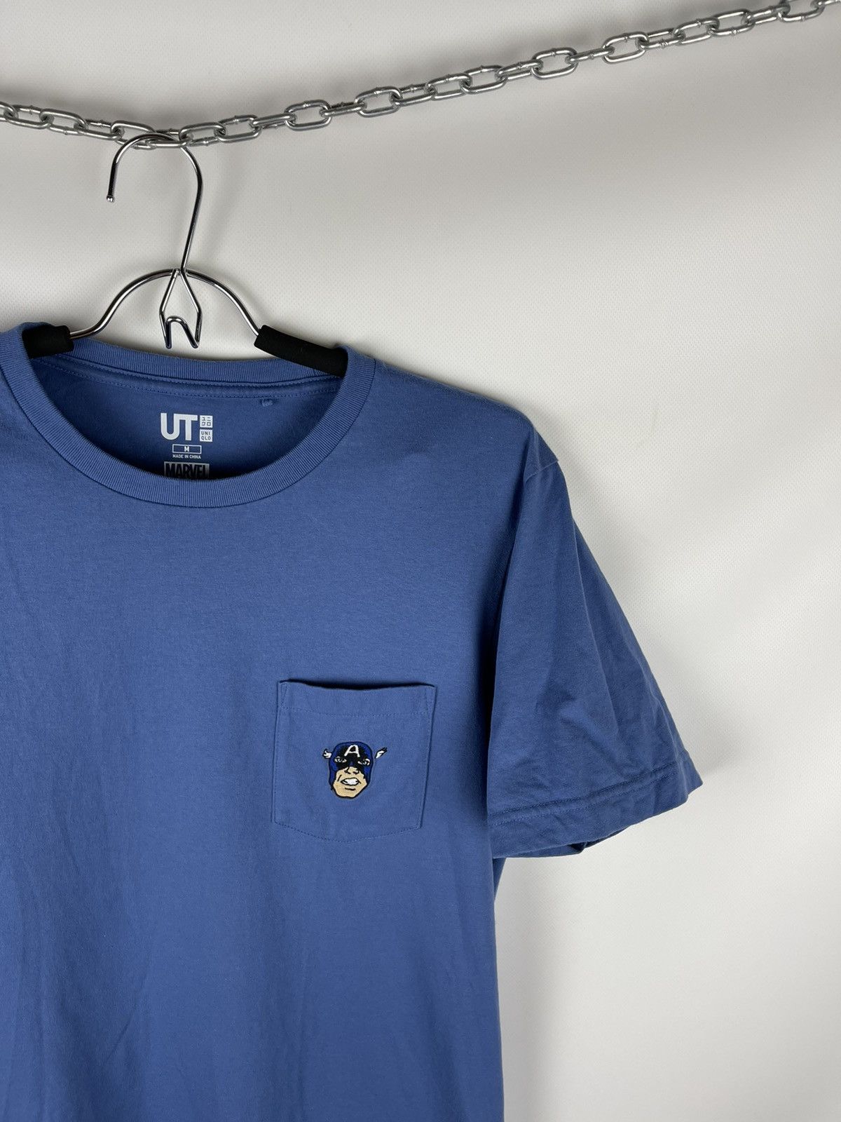 Japanese Brand Uniqlo UT x Marvel x Jason Polan Captain America pocket tee Size US M / EU 48-50 / 2 - 3 Thumbnail