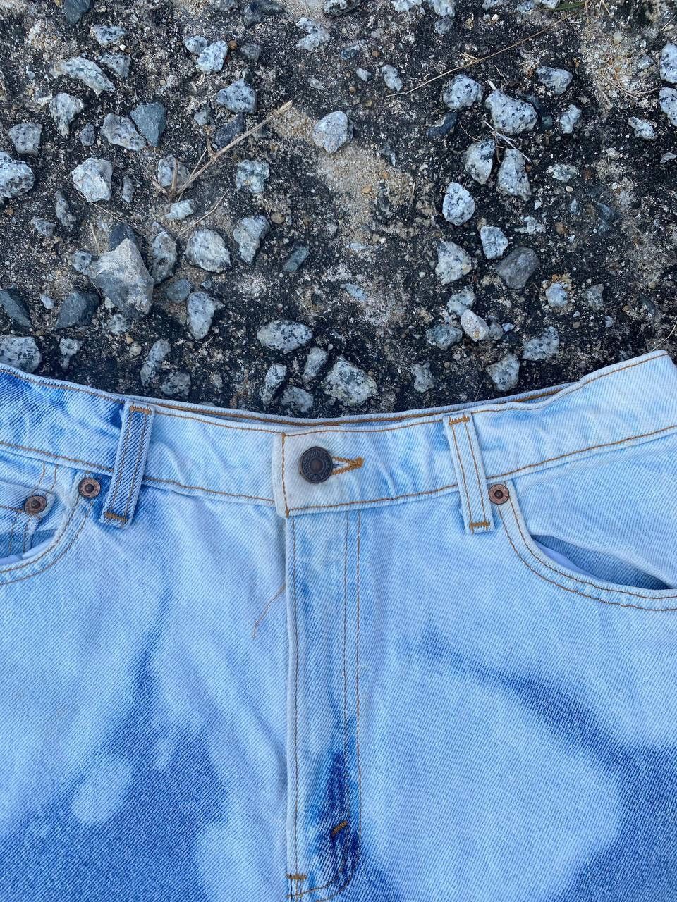 Levi's × Vintage Vintage Levis 550 Distressed Acid Wash Shortpants Denim Size US 29 - 3 Thumbnail