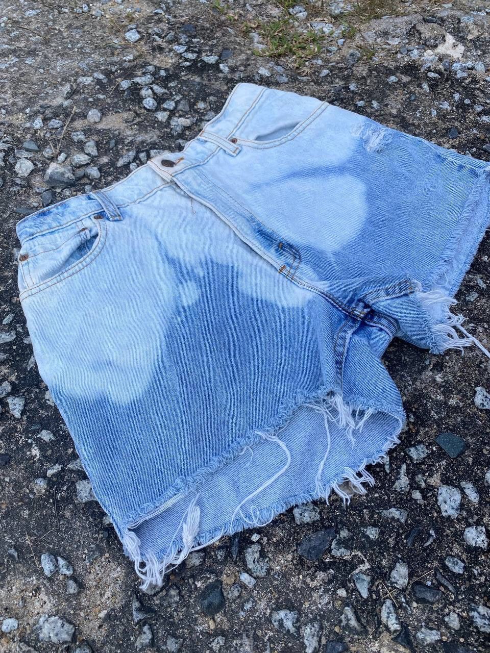 Levi's × Vintage Vintage Levis 550 Distressed Acid Wash Shortpants Denim Size US 29 - 5 Thumbnail