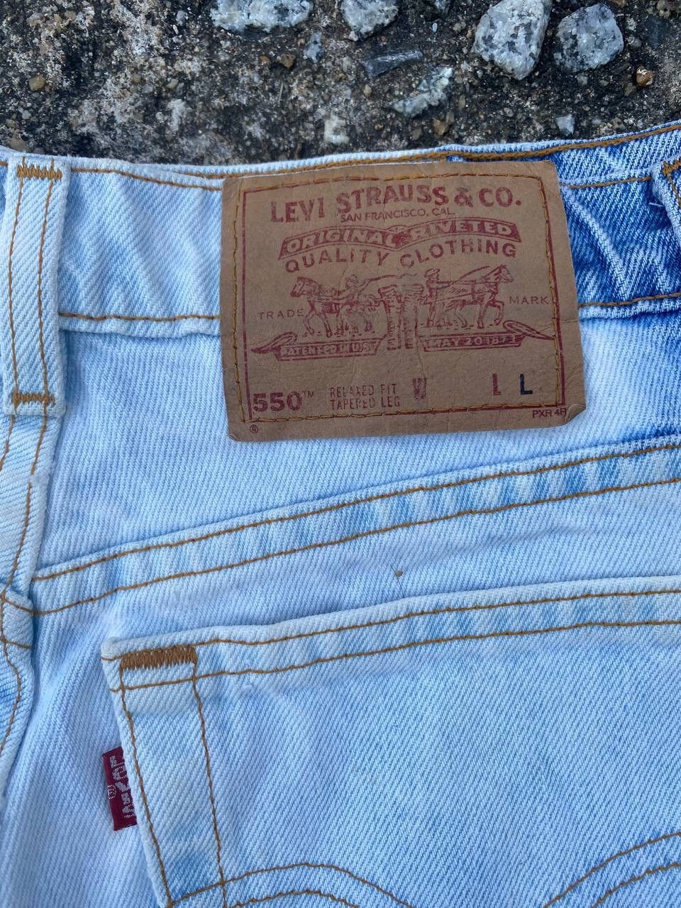Levi's × Vintage Vintage Levis 550 Distressed Acid Wash Shortpants Denim Size US 29 - 8 Thumbnail
