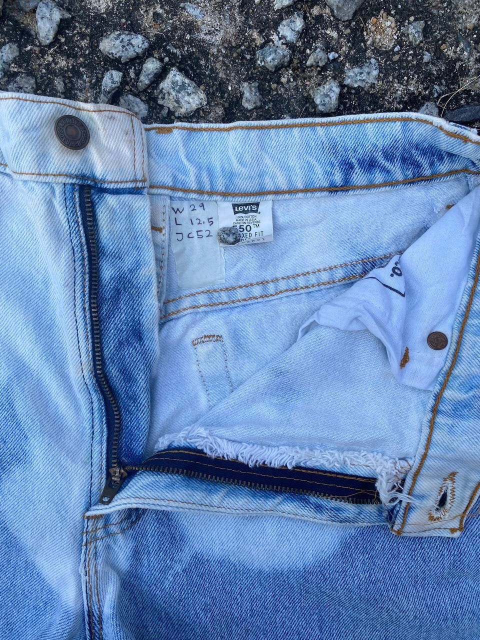 Levi's × Vintage Vintage Levis 550 Distressed Acid Wash Shortpants Denim Size US 29 - 7 Thumbnail