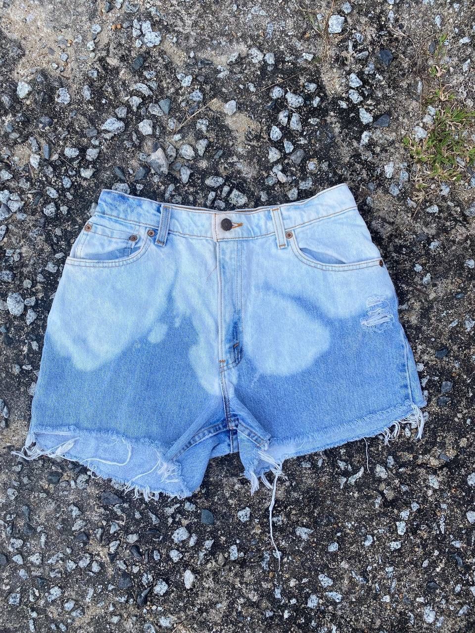 Vintage Levis 550 Distressed Acid Wash Shortpants Denim