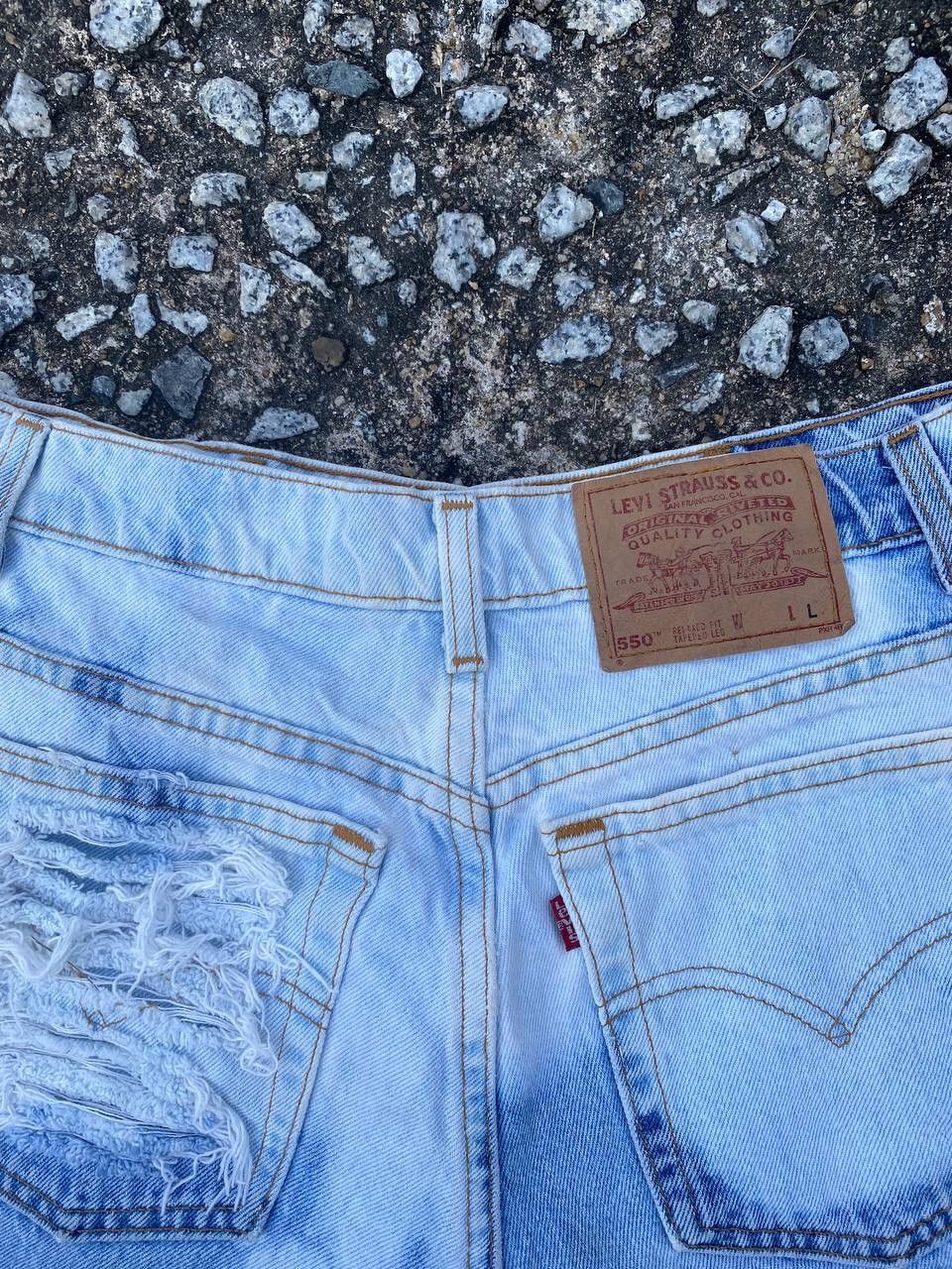 Levi's × Vintage Vintage Levis 550 Distressed Acid Wash Shortpants Denim Size US 29 - 6 Thumbnail