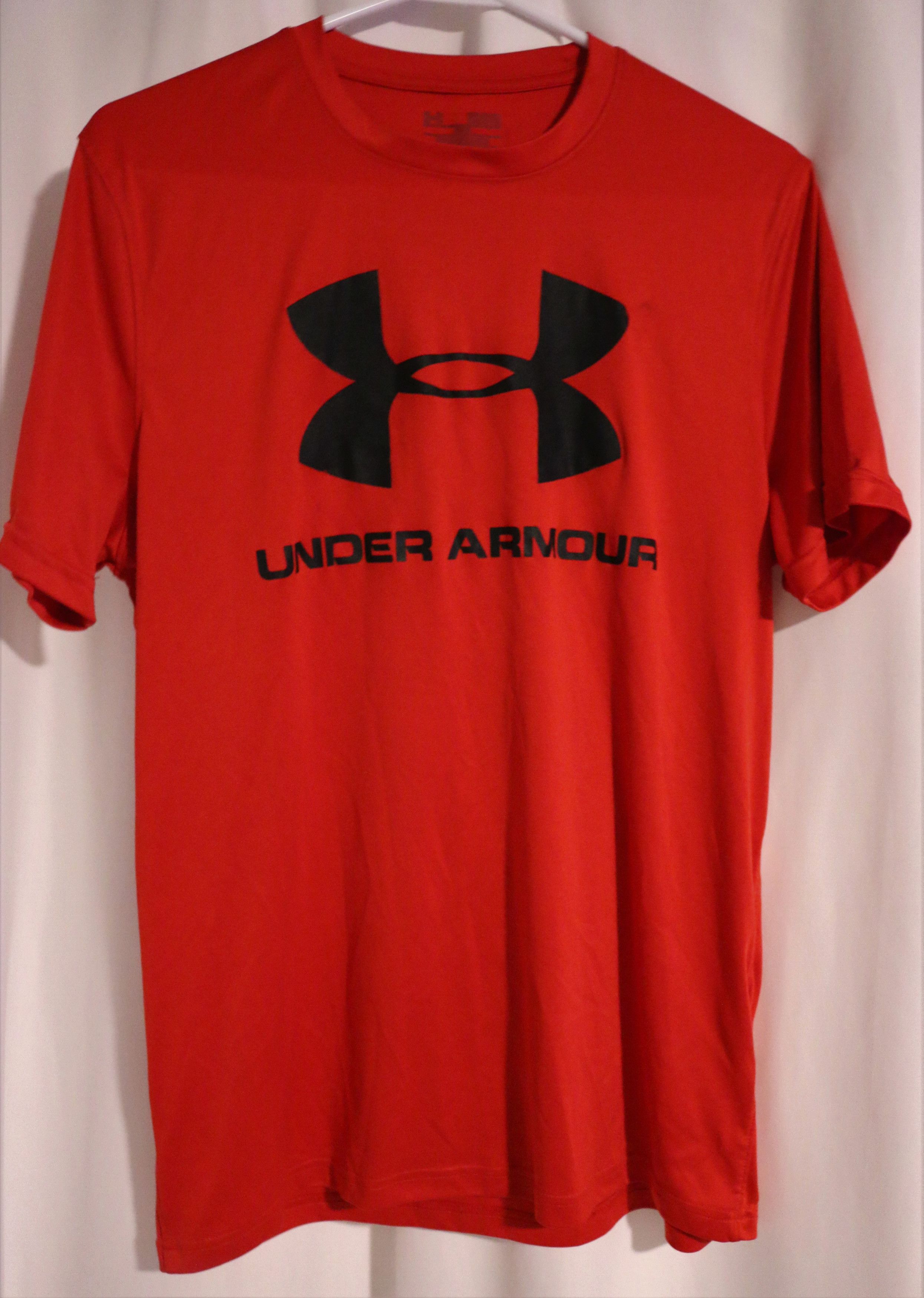Under Armour Heatgear Red WorkOut Shirt Logo Training Gym Tee UnderArmor Size US M / EU 48-50 / 2 - 1 Thumbnail