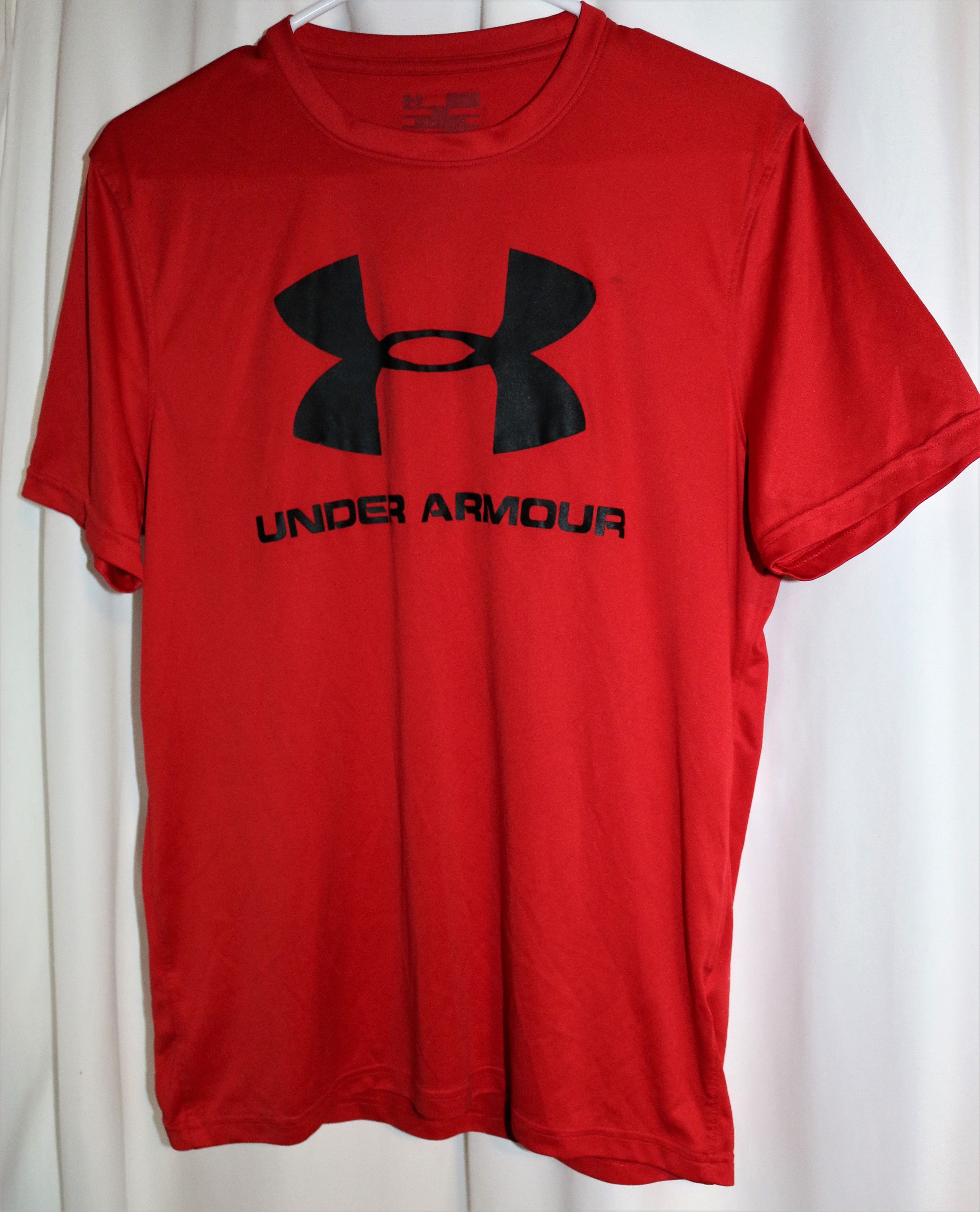Under Armour Heatgear Red WorkOut Shirt Logo Training Gym Tee UnderArmor Size US M / EU 48-50 / 2 - 2 Thumbnail