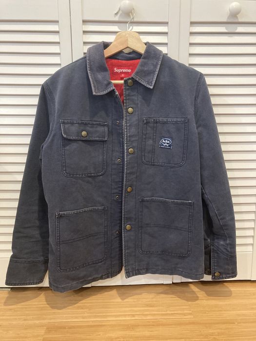 Supreme RARE FW08 Supreme Red Built Chore Jacket - Navy - Small