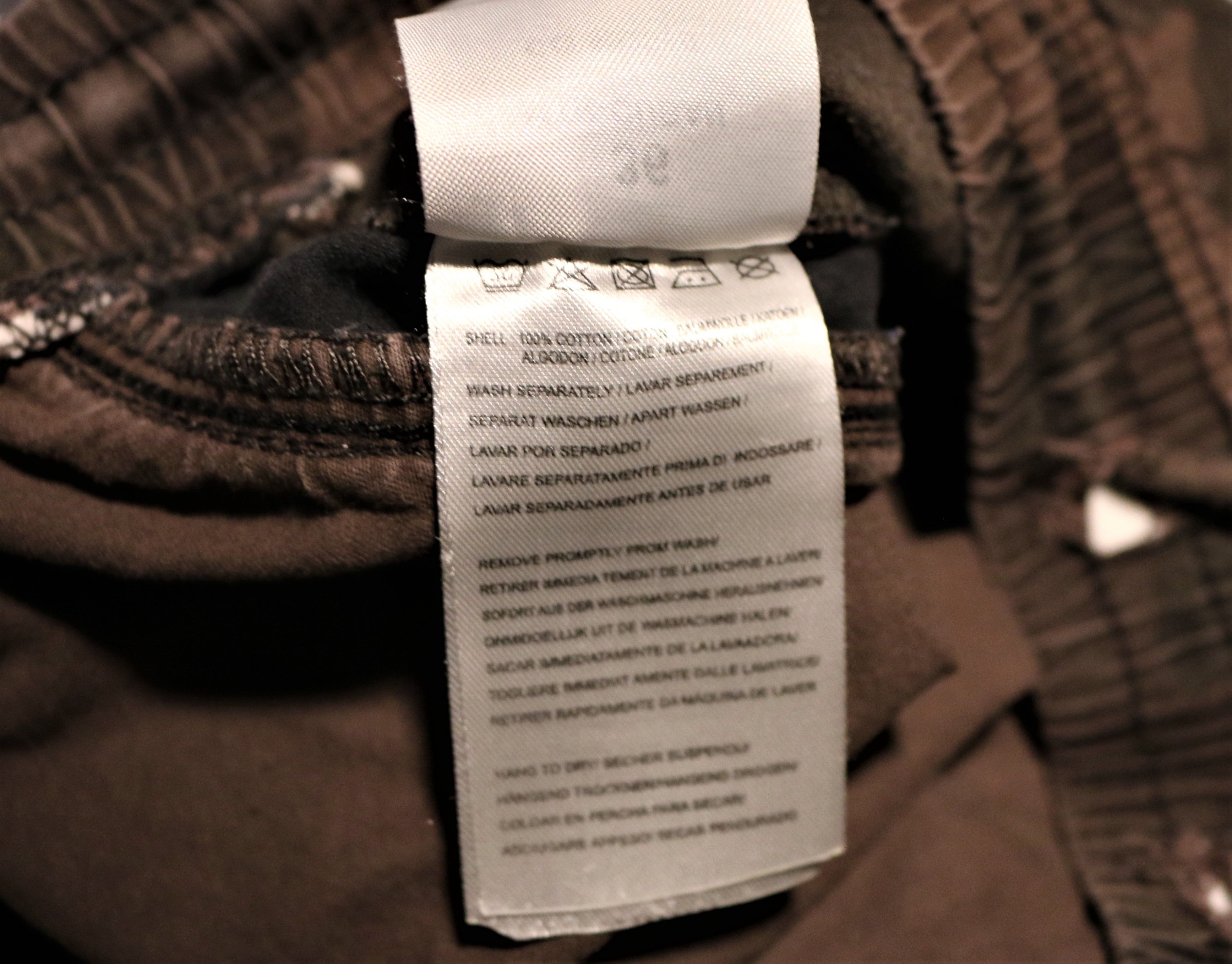 Brave Soul Dark Cuffed Chino Sweat Khaki Drawstring Brown Camo Pants Size US 36 / EU 52 - 9 Thumbnail