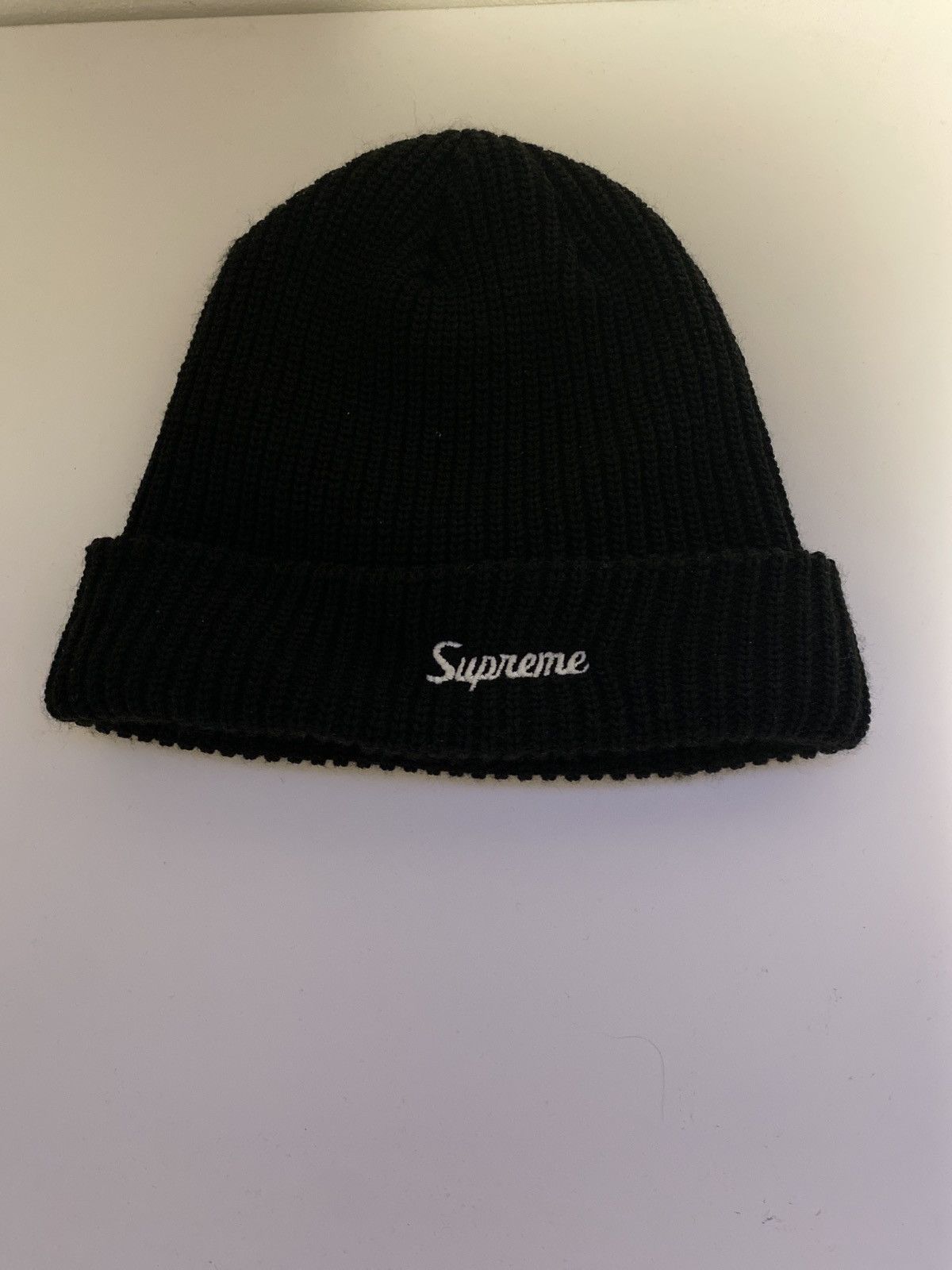 Supreme Loose Gauge Beanie Black | Grailed