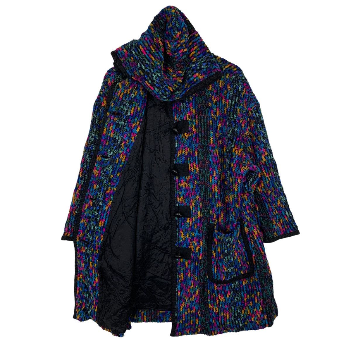 Japanese Brand Bona Chic Knit Long Coat Jacket Size US L / EU 52-54 / 3 - 4 Thumbnail