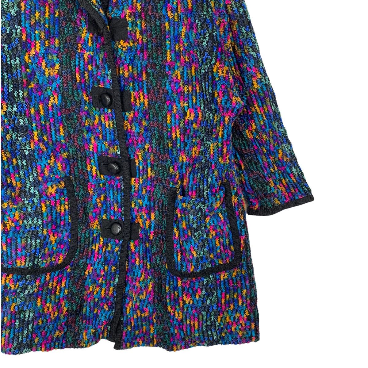 Japanese Brand Bona Chic Knit Long Coat Jacket Size US L / EU 52-54 / 3 - 3 Thumbnail