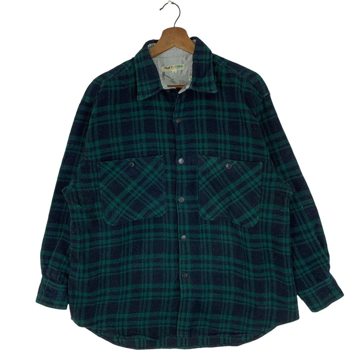Japanese Brand Vintage Pract Studio Flannel Button Shirt Size US M / EU 48-50 / 2 - 1 Thumbnail