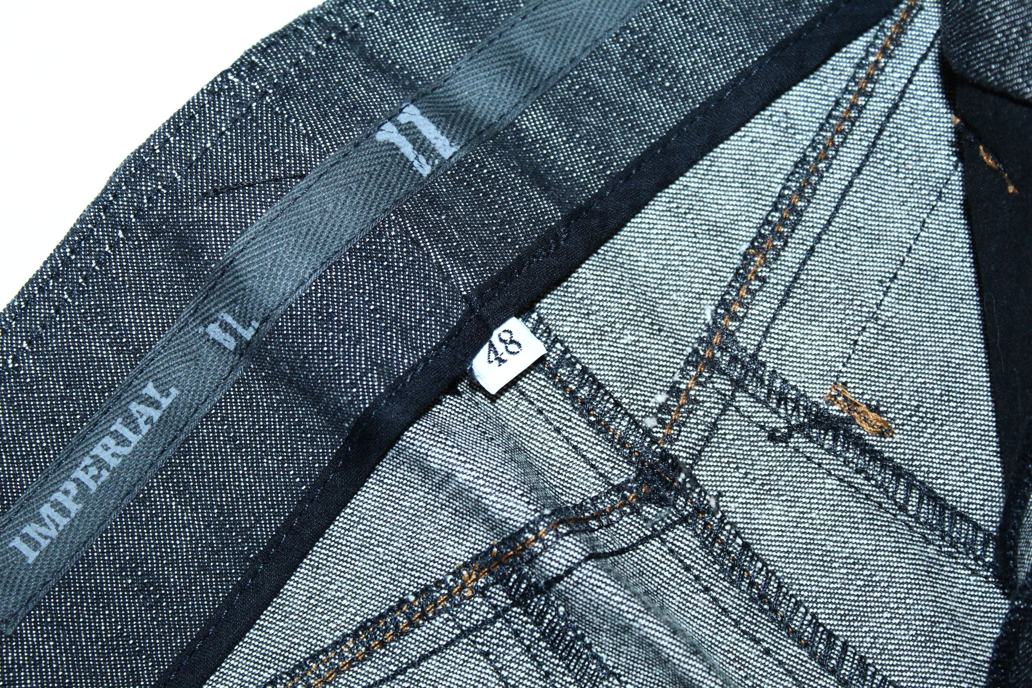 Japanese Brand 💥Imperial Italy Black Raw Denim 14.25oz Biker Jeans Size US 34 / EU 50 - 6 Thumbnail