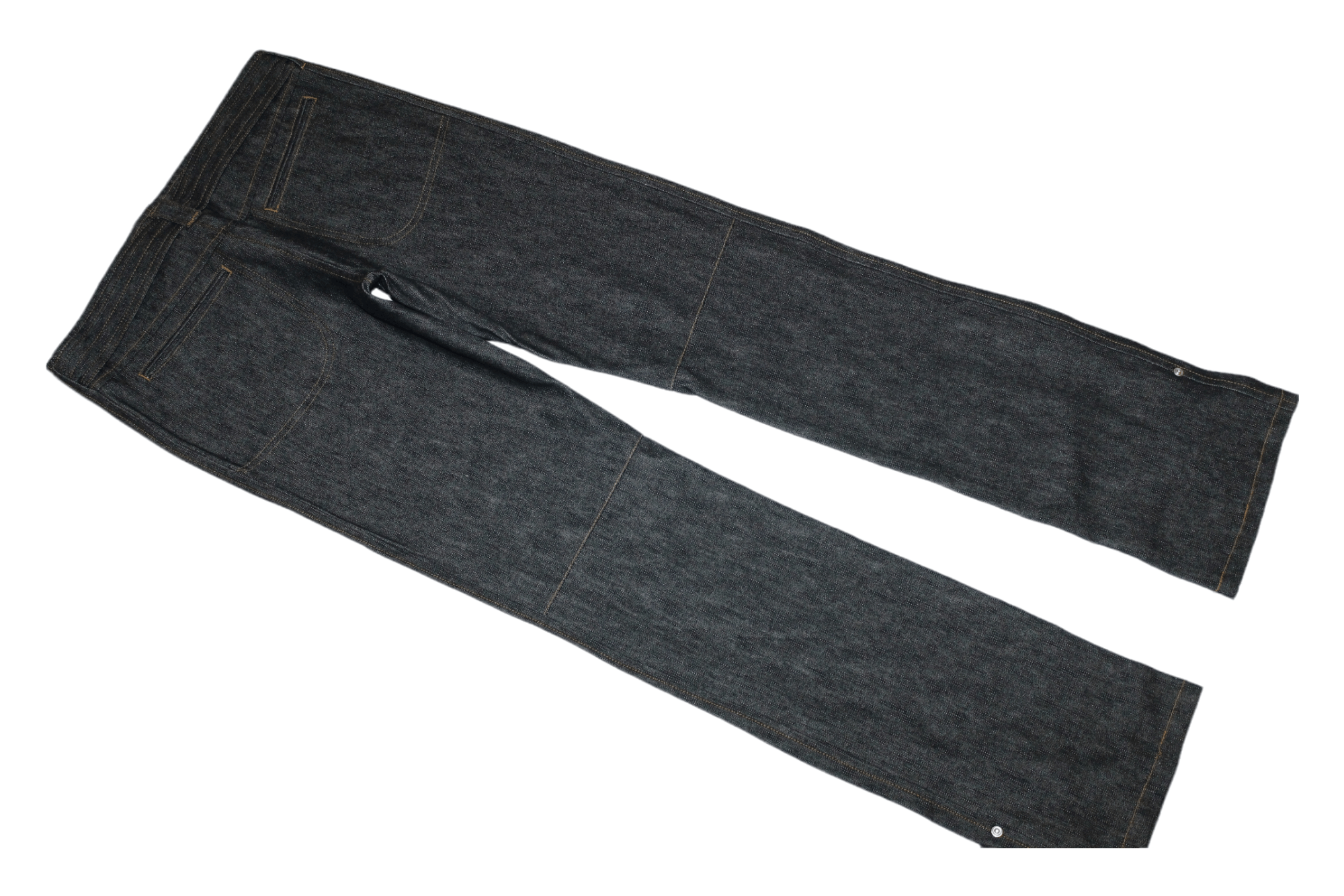 Japanese Brand 💥Imperial Italy Black Raw Denim 14.25oz Biker Jeans Size US 34 / EU 50 - 3 Thumbnail