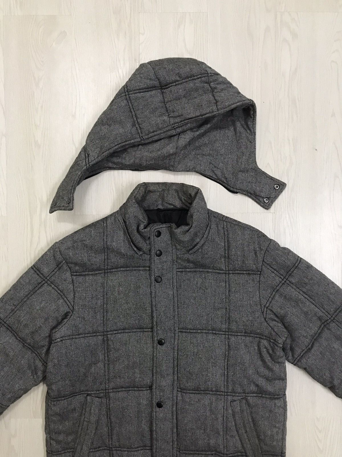 Final Home × Issey Miyake A.V.V Homme Puffer Jacket Rayon Hoodie Puffer Size US M / EU 48-50 / 2 - 12 Thumbnail
