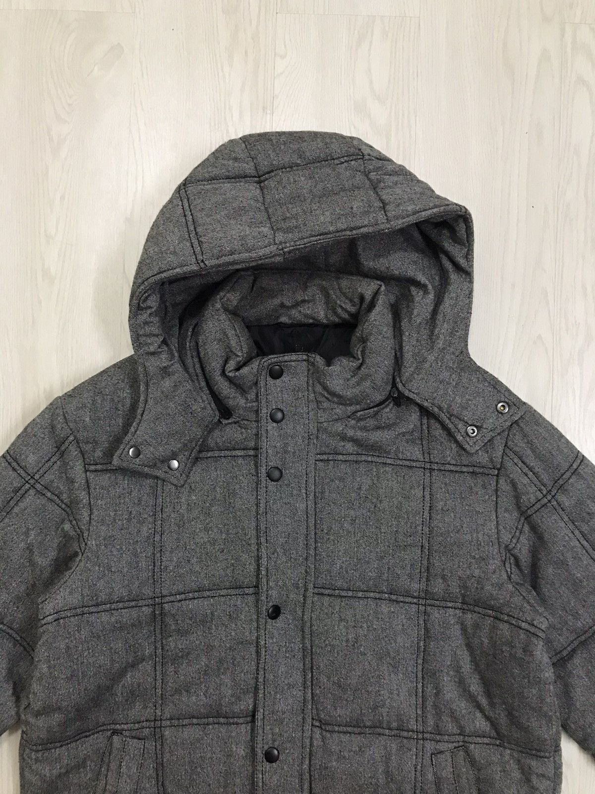 Final Home × Issey Miyake A.V.V Homme Puffer Jacket Rayon Hoodie Puffer Size US M / EU 48-50 / 2 - 4 Thumbnail