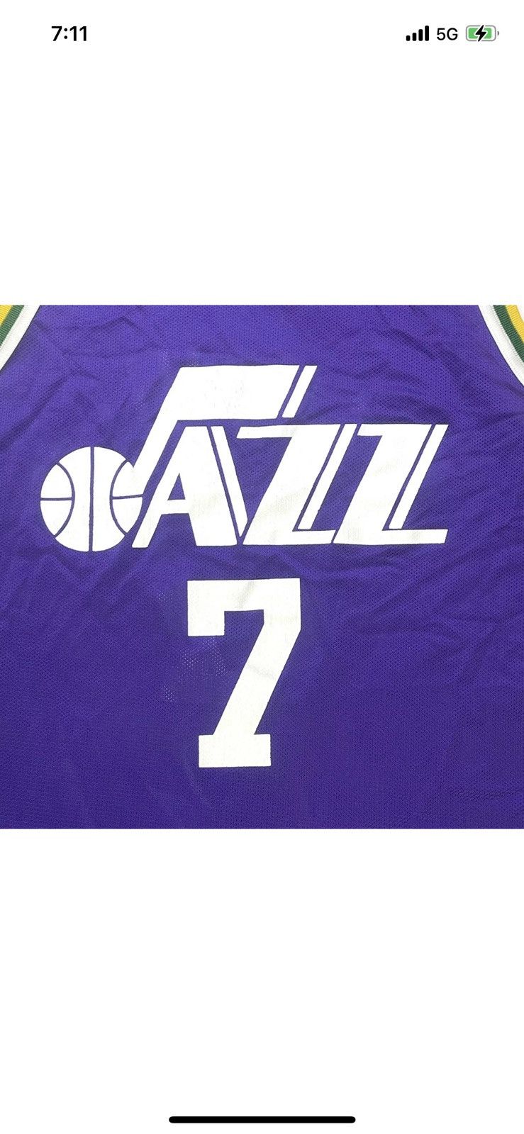 Champion × NBA × Vintage RARE 90’s Utah Jazz Pistol Pete Maravich #7 Jersey Size 44 Size US L / EU 52-54 / 3 - 2 Thumbnail