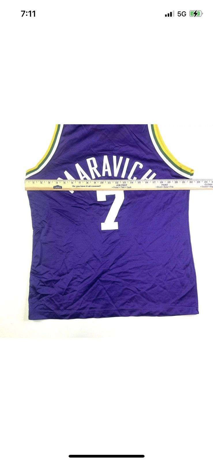 Champion × NBA × Vintage RARE 90’s Utah Jazz Pistol Pete Maravich #7 Jersey Size 44 Size US L / EU 52-54 / 3 - 9 Thumbnail