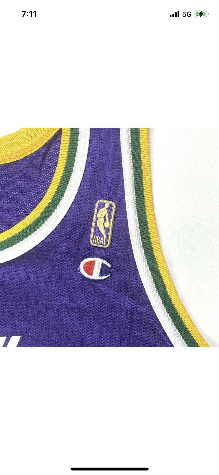Champion × NBA × Vintage RARE 90’s Utah Jazz Pistol Pete Maravich #7 Jersey Size 44 Size US L / EU 52-54 / 3 - 3 Thumbnail
