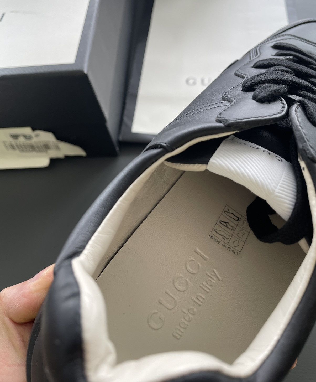 Gucci Rare Limited Edition Brand New Rhyton Logo Leather Sneaker Size US 9 / EU 42 - 13 Thumbnail