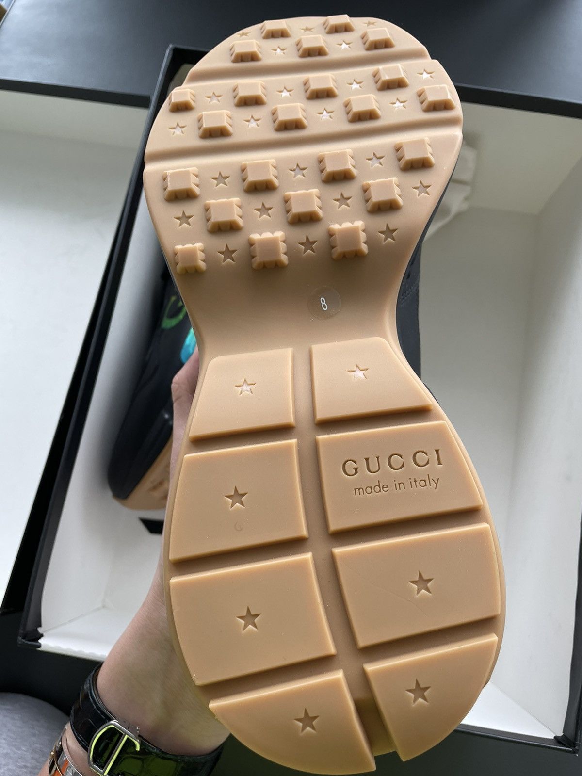 Gucci Rare Limited Edition Brand New Rhyton Logo Leather Sneaker Size US 9 / EU 42 - 7 Thumbnail