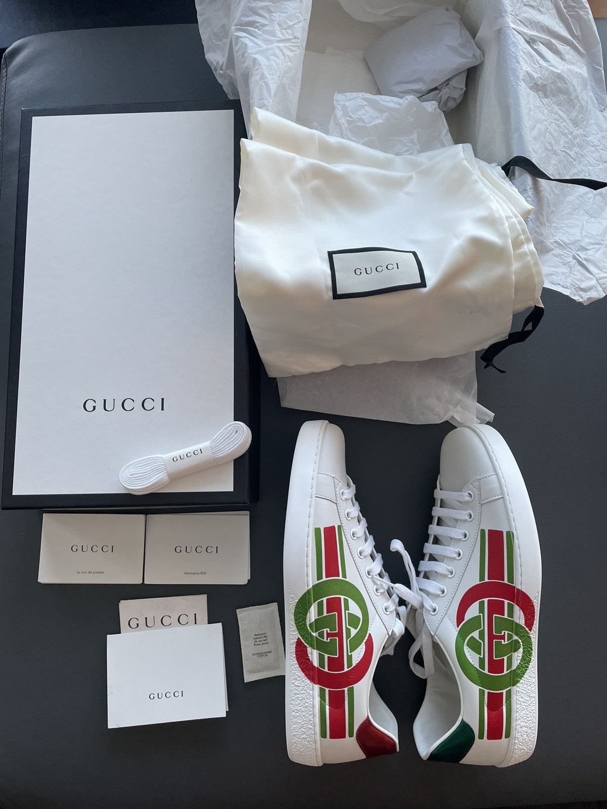 Gucci Brand NEW Iconic Interlocking GG Logo Leather ACE Sneaker Size US 9 / EU 42 - 14 Thumbnail