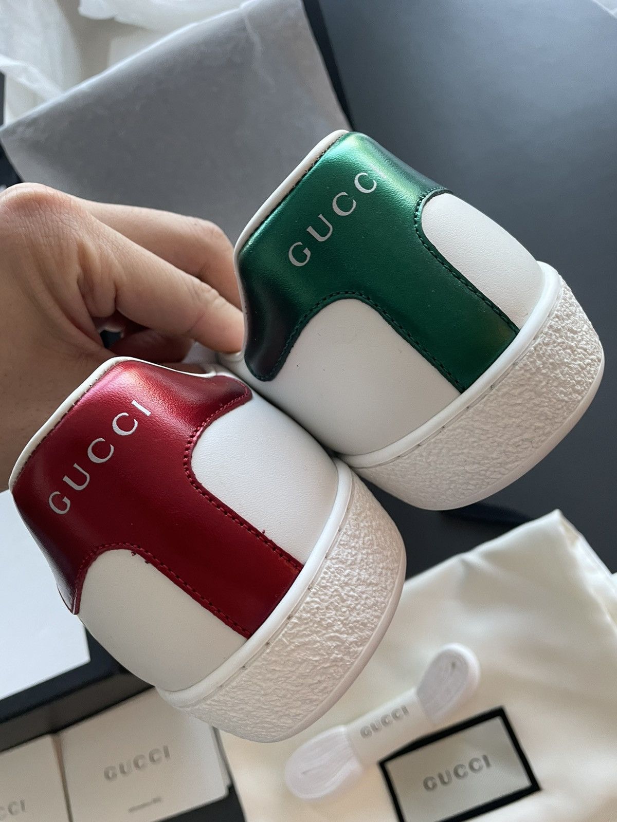 Gucci Brand NEW Iconic Interlocking GG Logo Leather ACE Sneaker Size US 9 / EU 42 - 4 Thumbnail