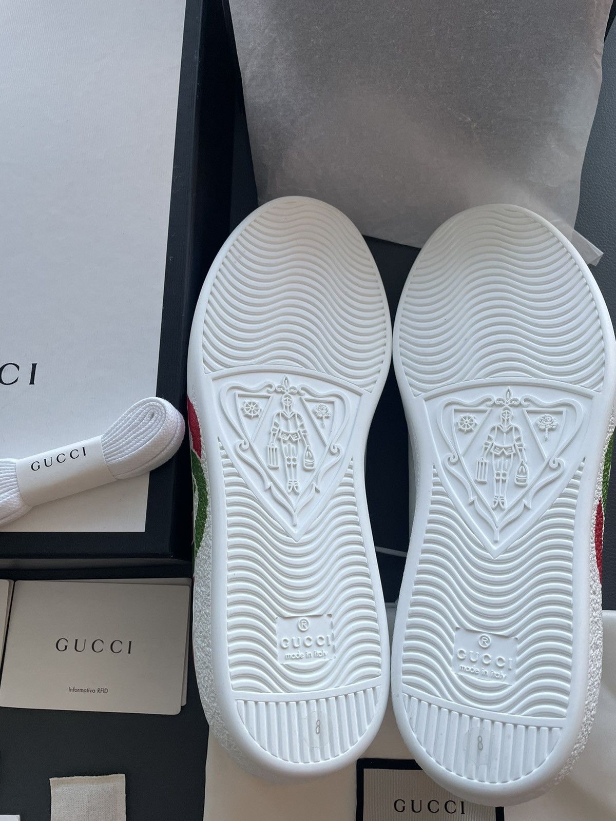 Gucci Brand NEW Iconic Interlocking GG Logo Leather ACE Sneaker Size US 9 / EU 42 - 6 Thumbnail
