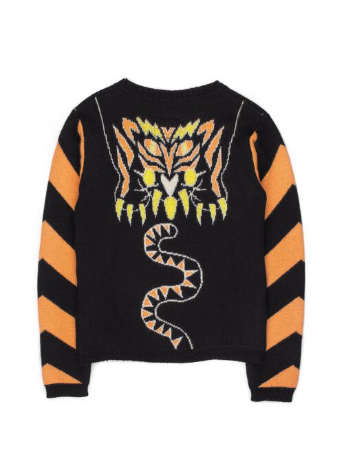 W&LT AW1995 Intarsia Tiger Sweater Size US S / EU 44-46 / 1 - 2 Thumbnail