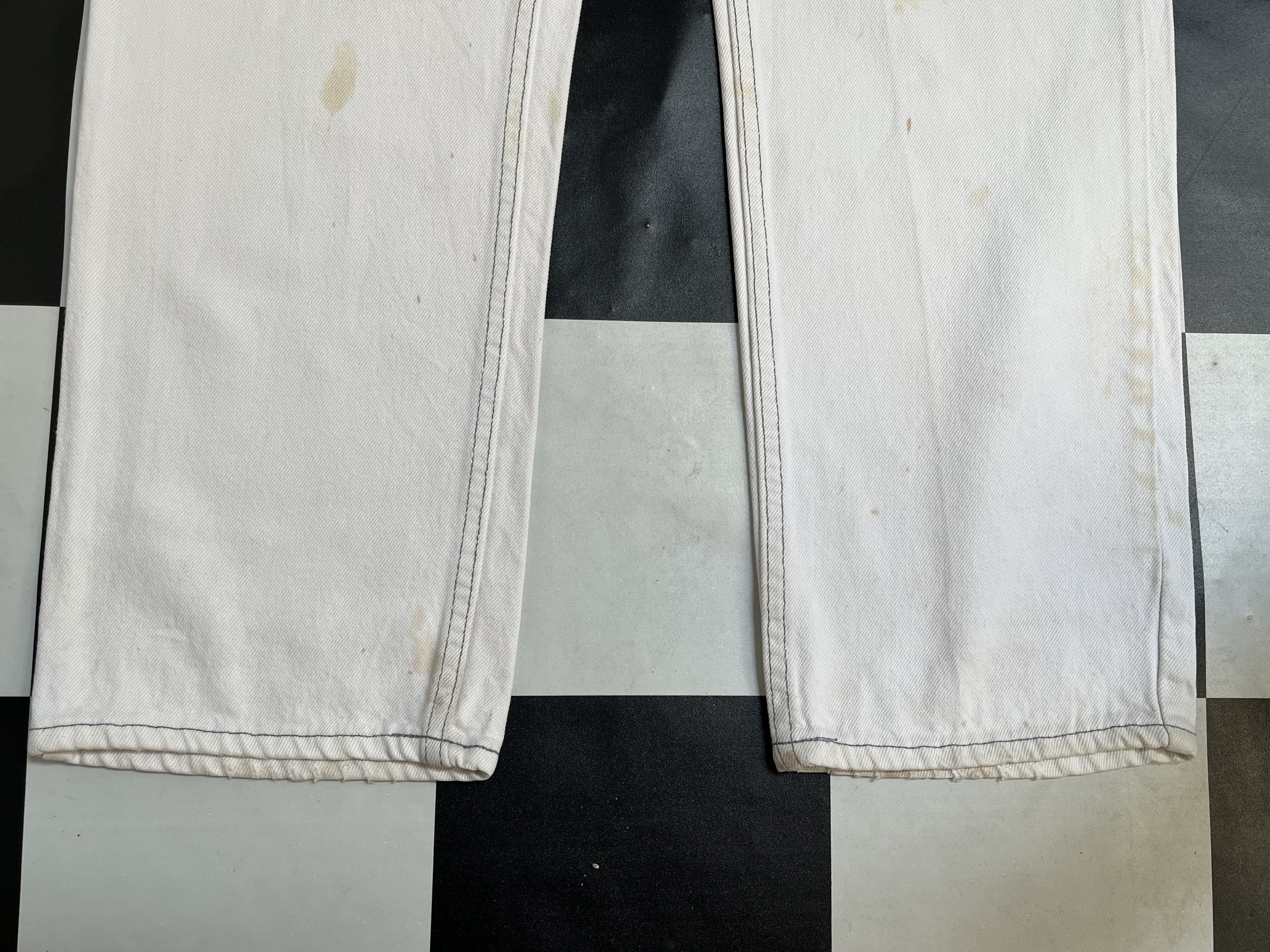 Levi's Vintage Levis 505 White Jeans Made in usa - L248 Size US 36 / EU 52 - 4 Thumbnail