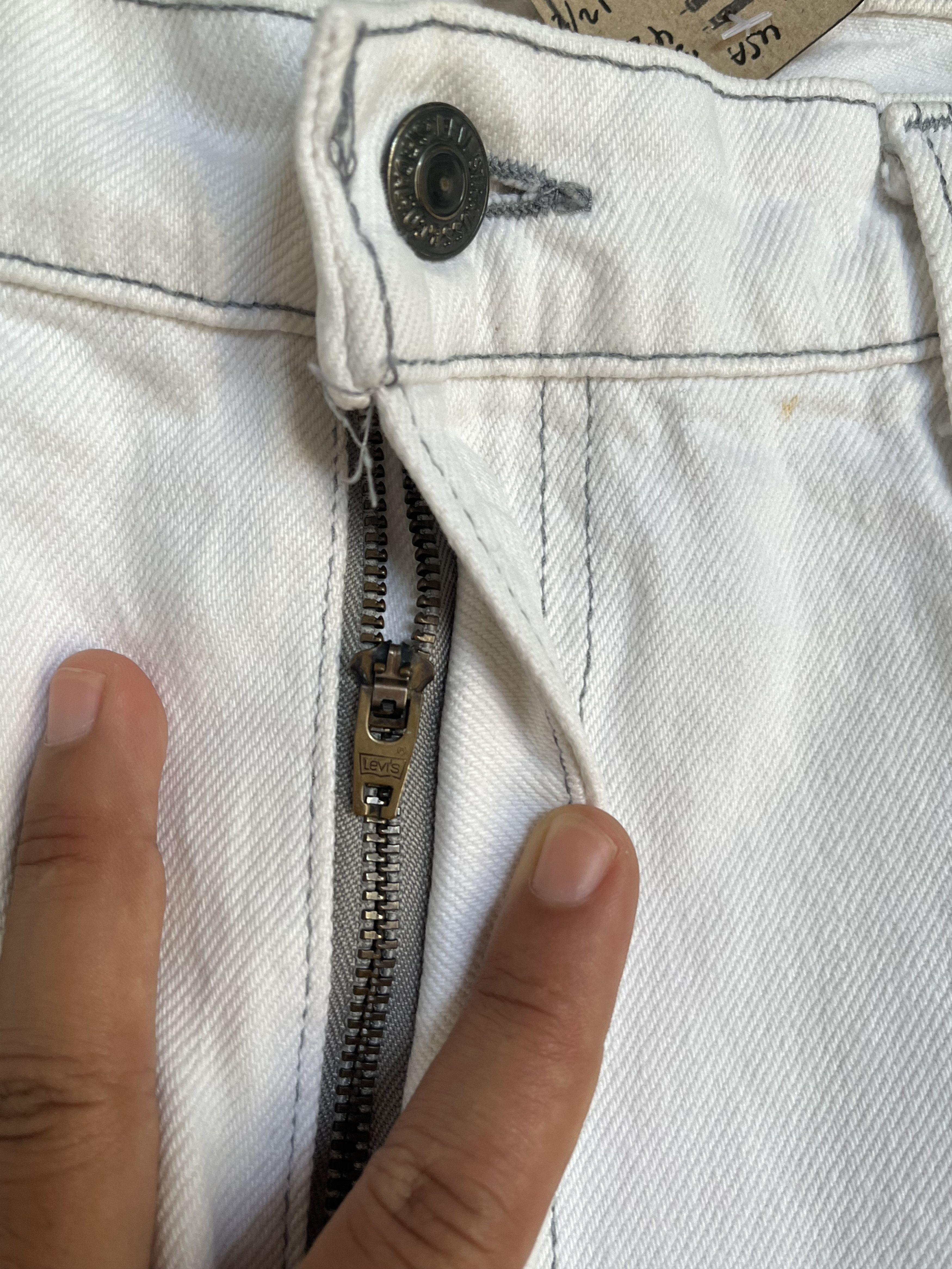 Levi's Vintage Levis 505 White Jeans Made in usa - L248 Size US 36 / EU 52 - 5 Thumbnail