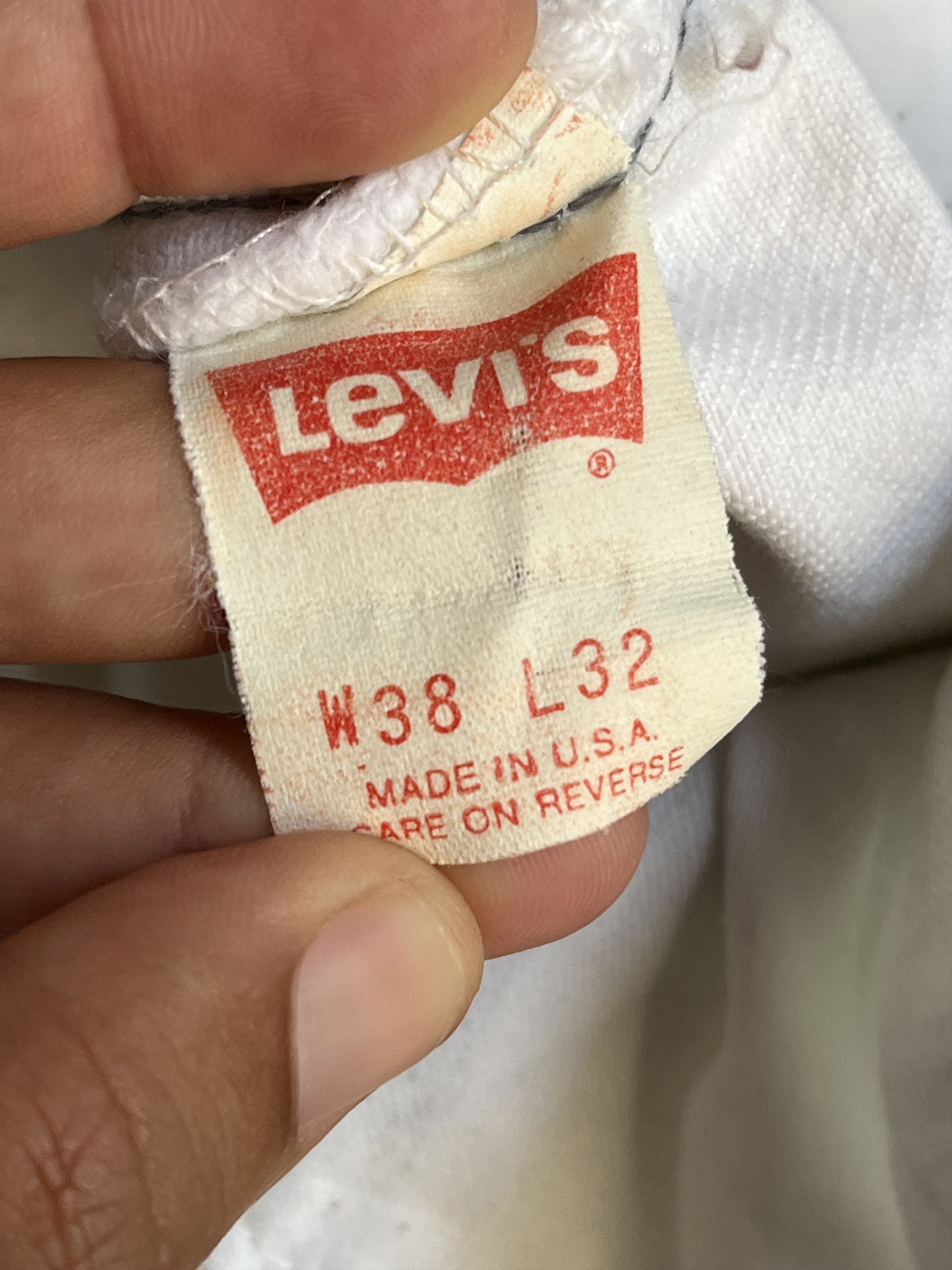 Levi's Vintage Levis 505 White Jeans Made in usa - L248 Size US 36 / EU 52 - 10 Thumbnail