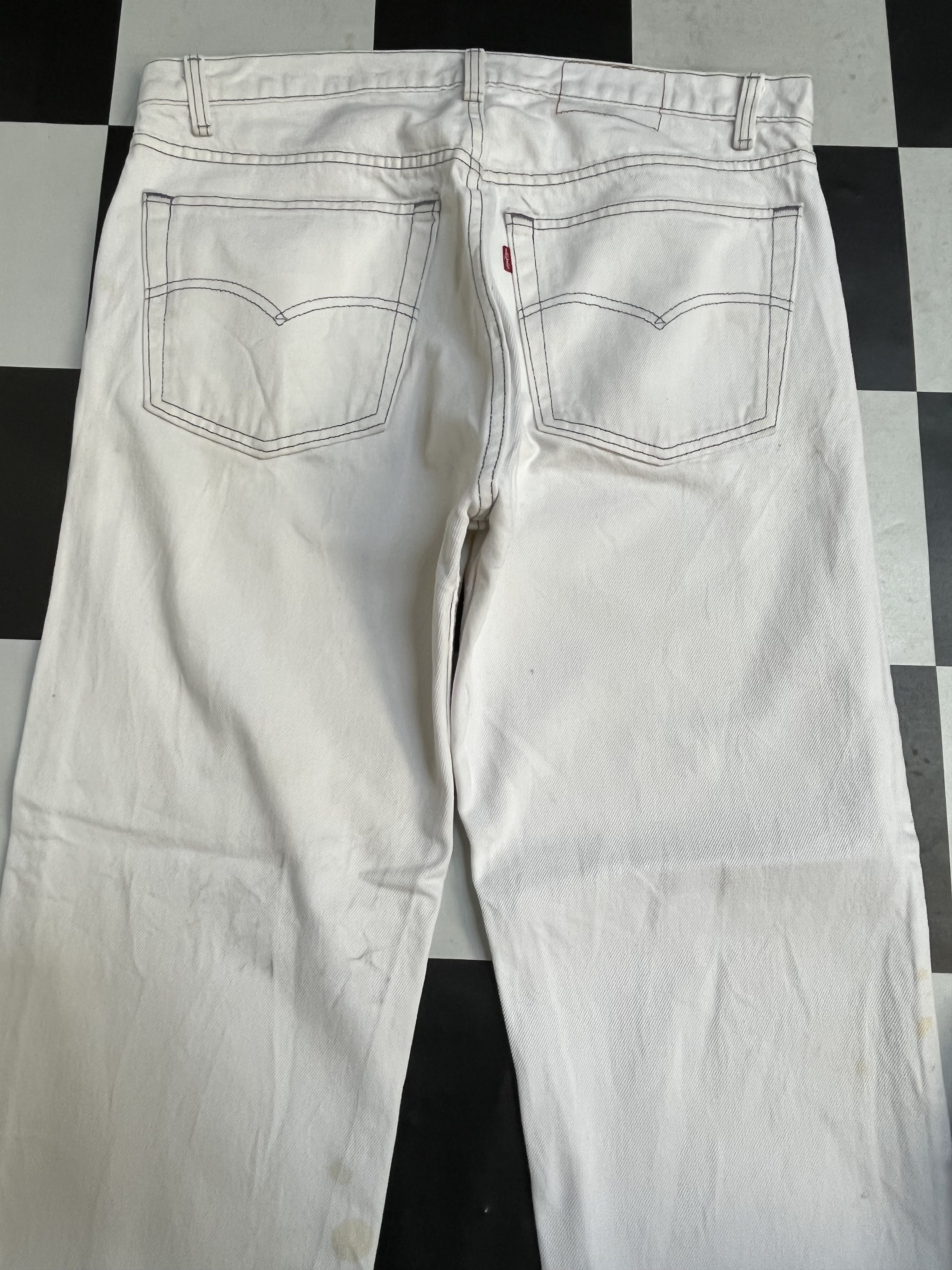 Levi's Vintage Levis 505 White Jeans Made in usa - L248 Size US 36 / EU 52 - 7 Thumbnail