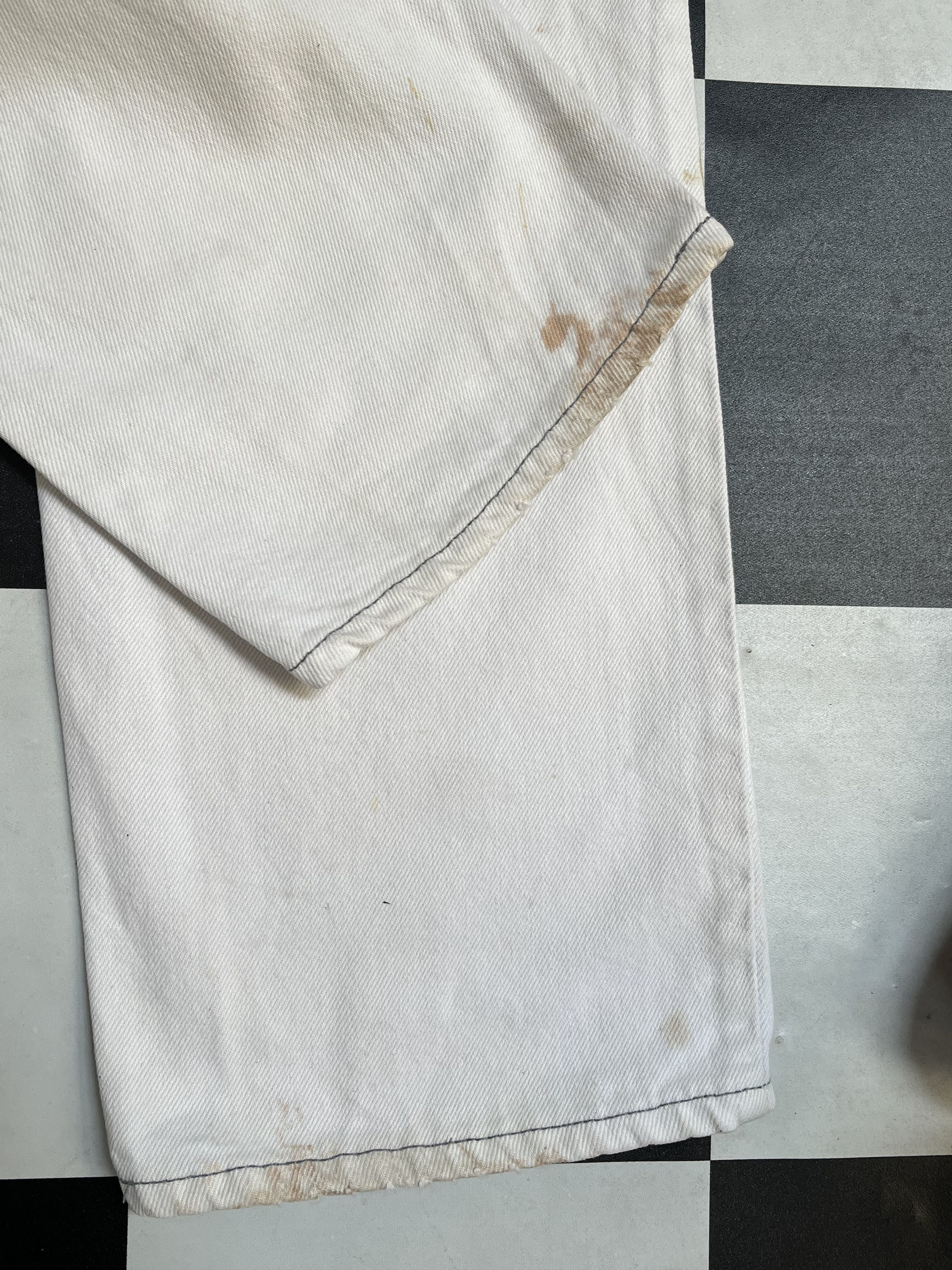 Levi's Vintage Levis 505 White Jeans Made in usa - L248 Size US 36 / EU 52 - 6 Thumbnail
