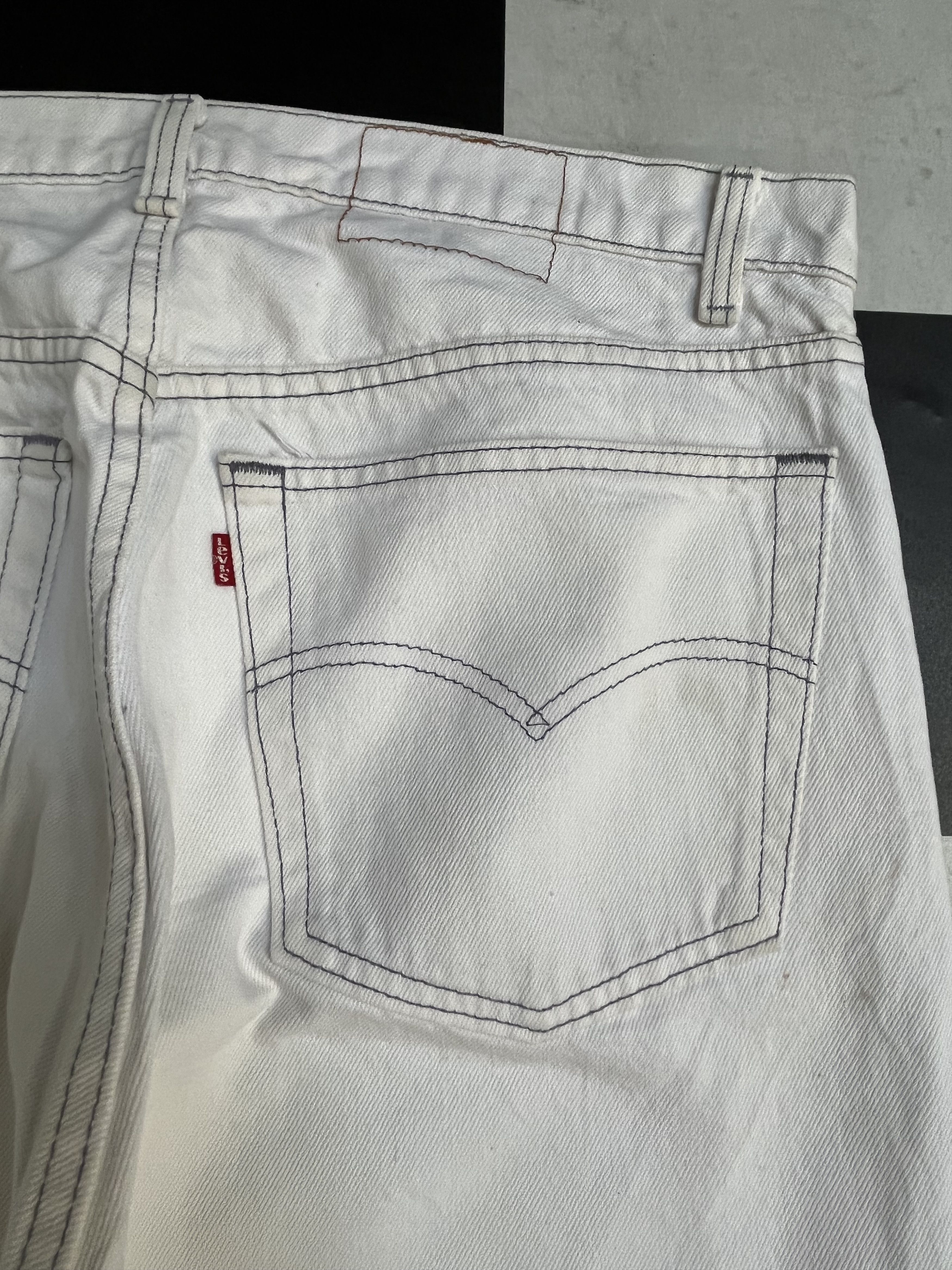 Levi's Vintage Levis 505 White Jeans Made in usa - L248 Size US 36 / EU 52 - 8 Thumbnail