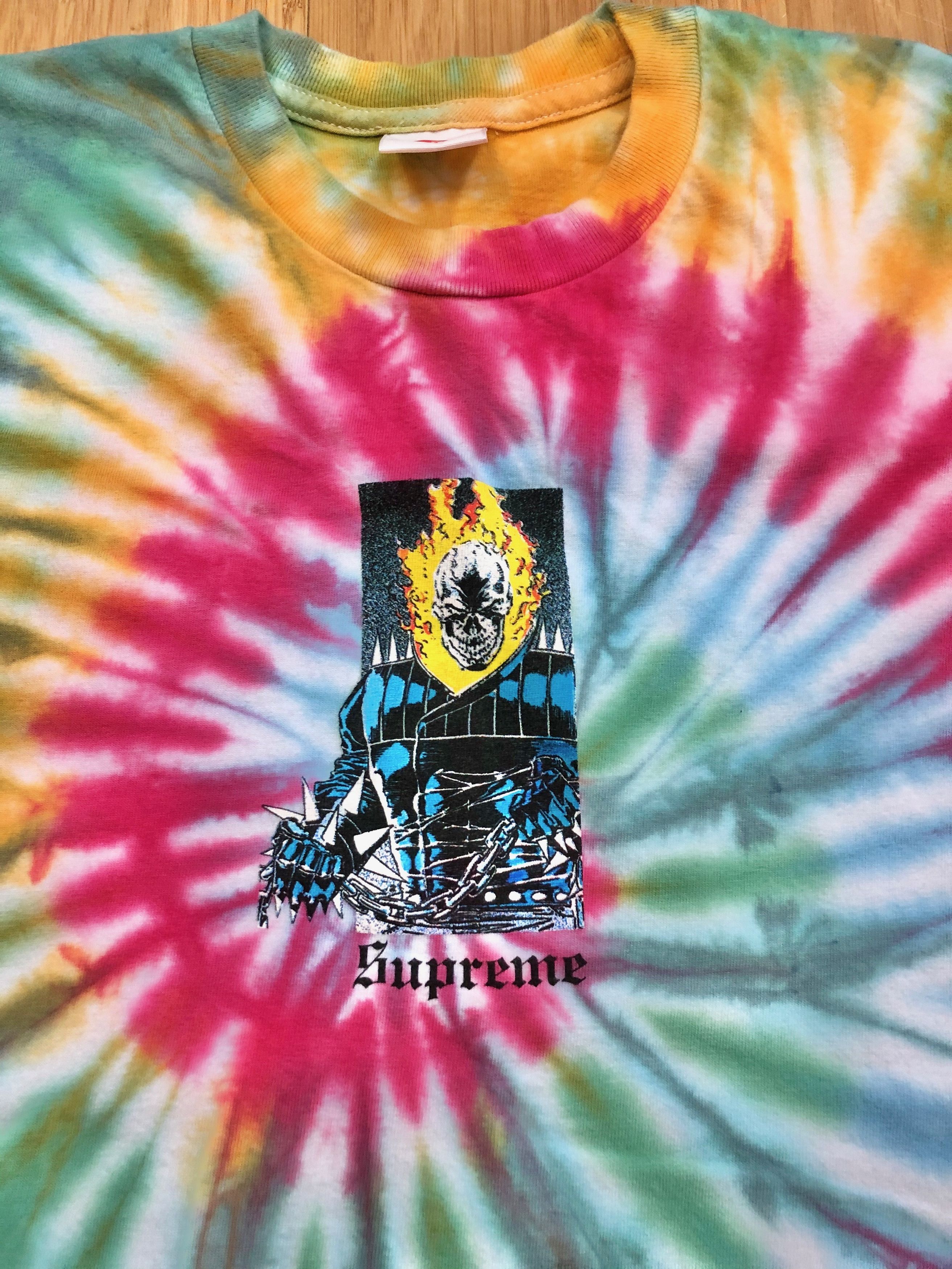 Supreme Supreme ghost rider tie dye tee shirt Size US M / EU 48-50 / 2 - 2 Thumbnail