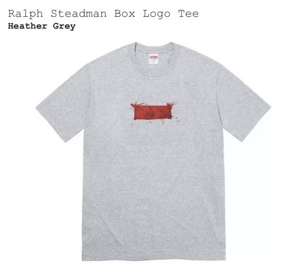 Supreme Supreme Ralph Steadman Box Logo Tee Heather Grey XXL in