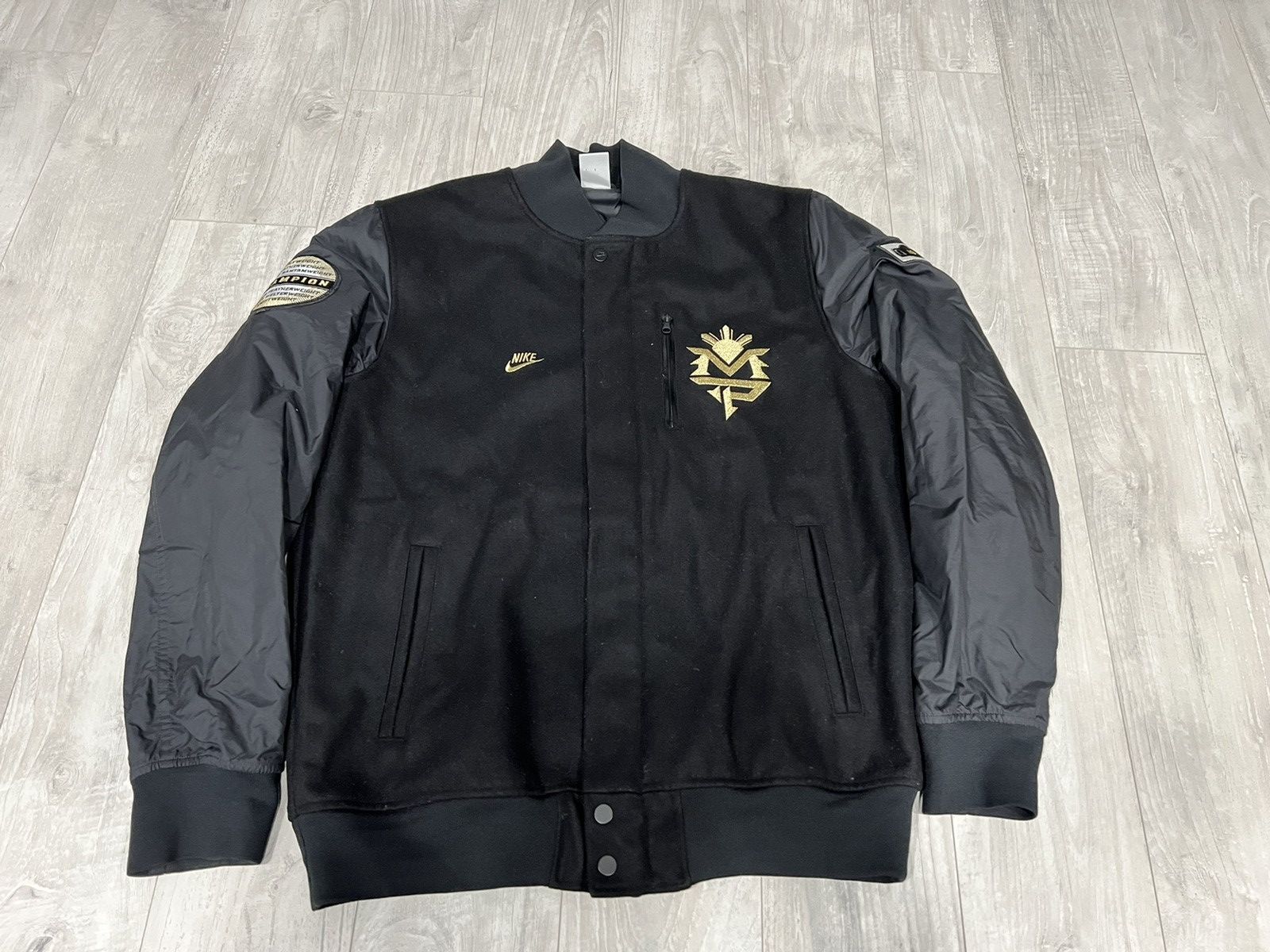 Nike Manny Pacquiao Destroyer Black Bomber Jacket Grailed
