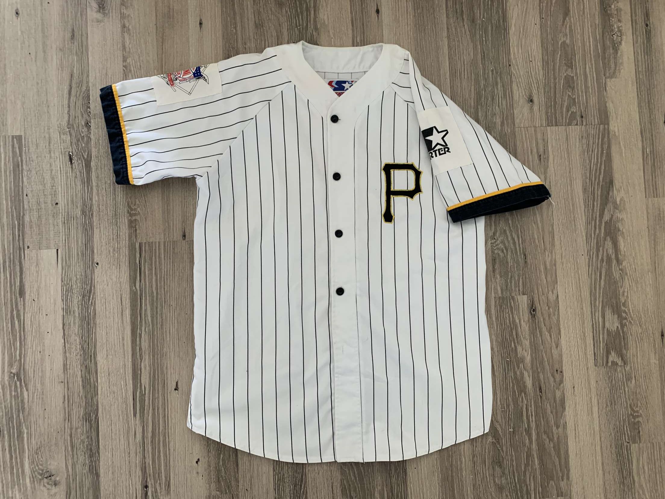 Pittsburgh Pirates Vintage Starter Pinstripe Jersey L 