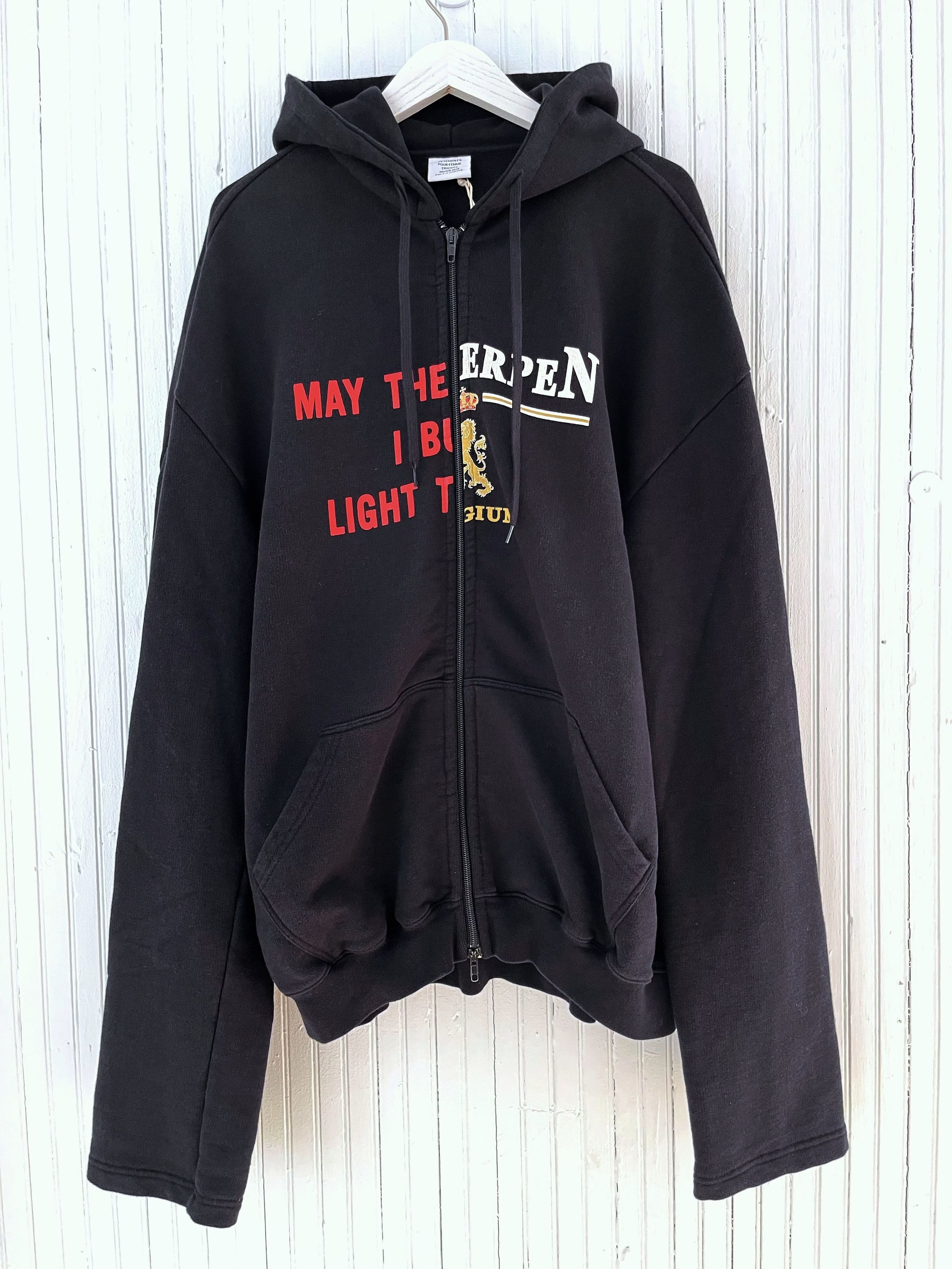 Vetements 17aw split zip up hoodie ヴェトモン Vetements May the Bridges / Antwerpen Splitted Zip Up Hoodie