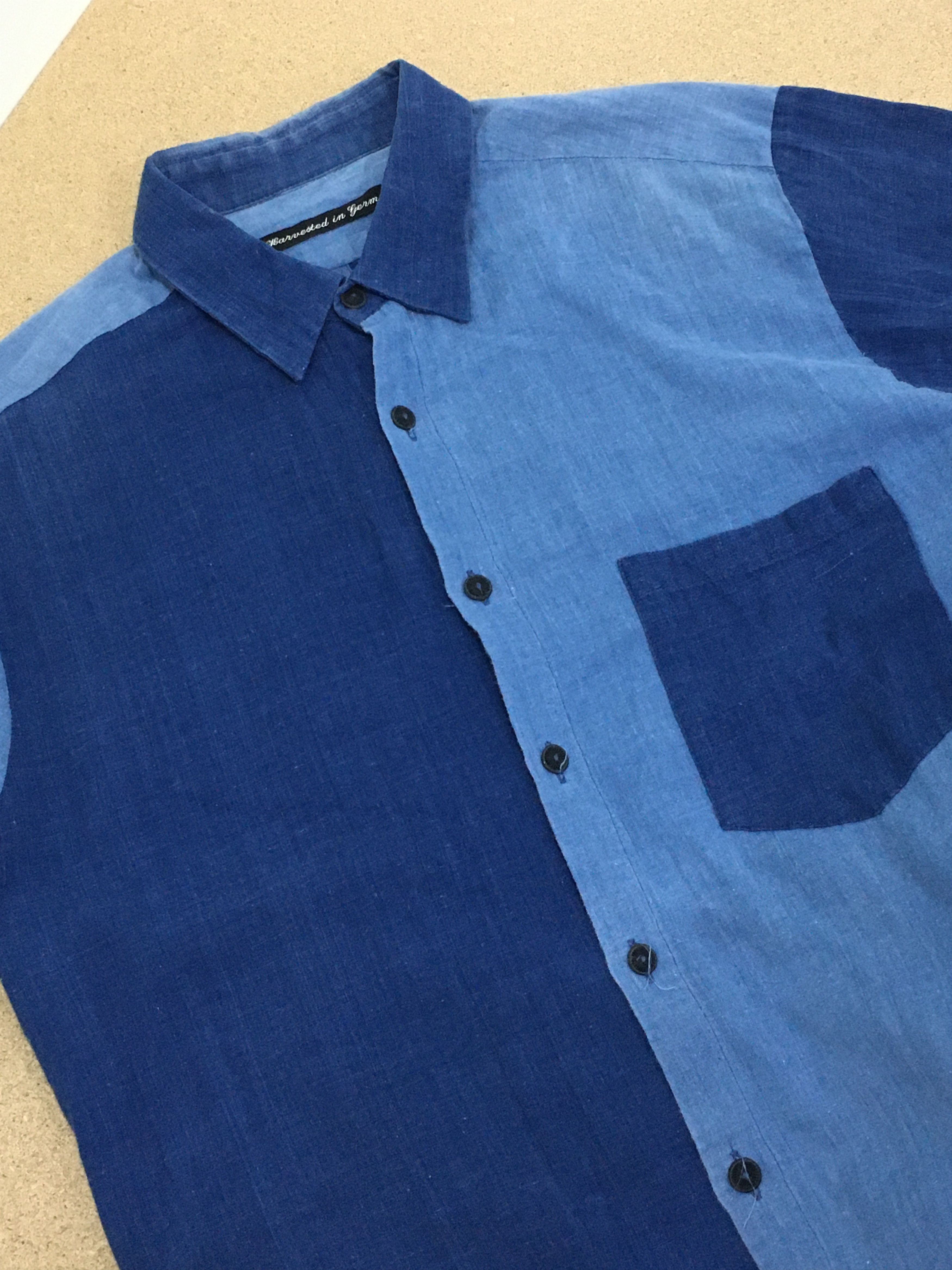 KAPITAL / indigo polo shirts Indigo Cotton Shirt Kapital Inspired