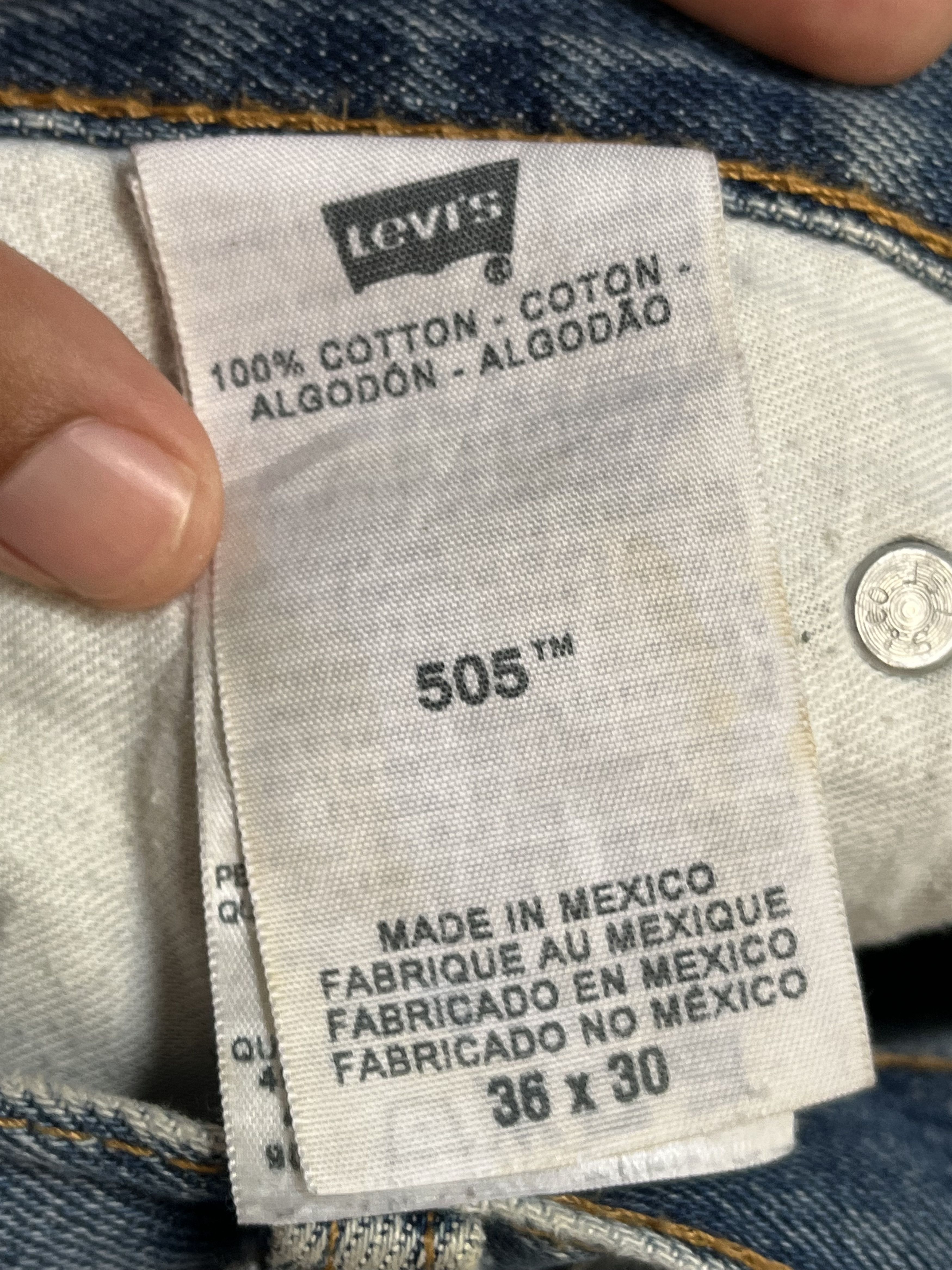 Levi's Vintage Levis 505 Blue Jeans - L258 Size US 36 / EU 52 - 11 Thumbnail