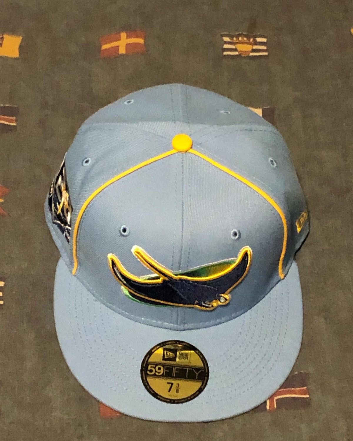 New Era Lids Hat Drop Powder Blue Pipe Tampa Bay Rays 7 3/8 Grailed