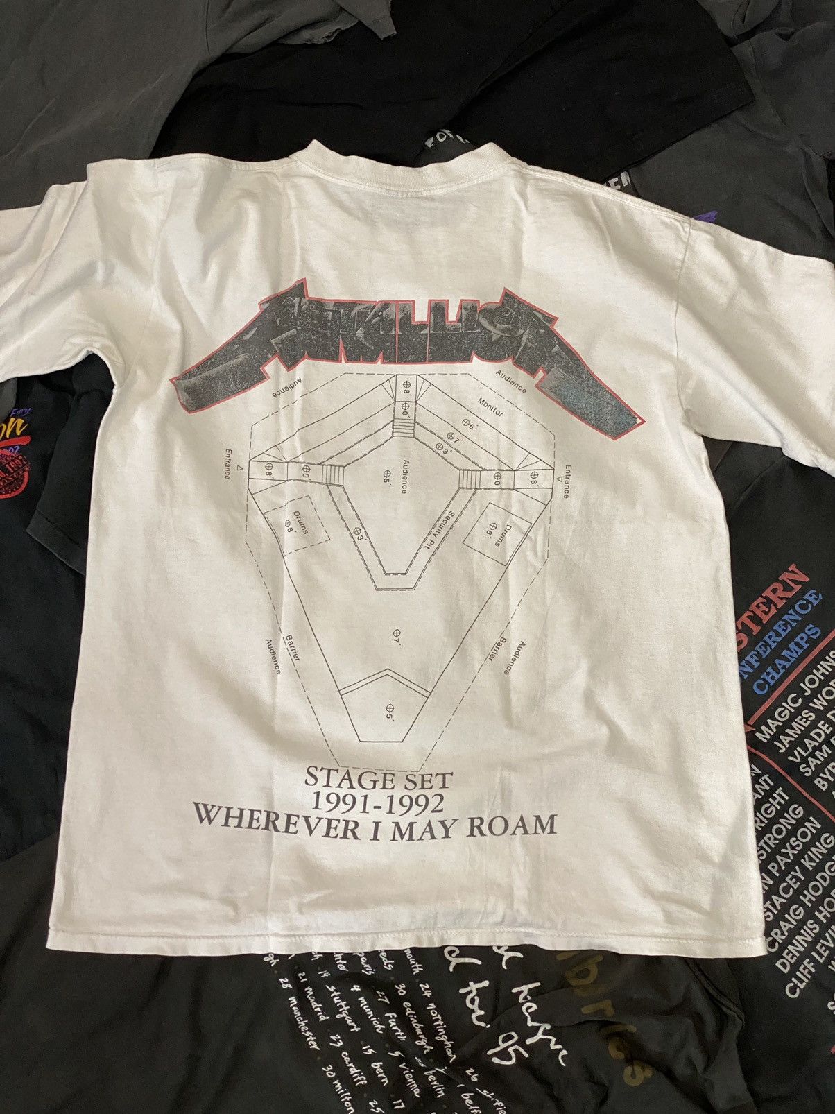 Metallica T Shirt Wherever I May Roam Band Logo Ufficiale Da Donna Skinny Fit Size M - Foto 3