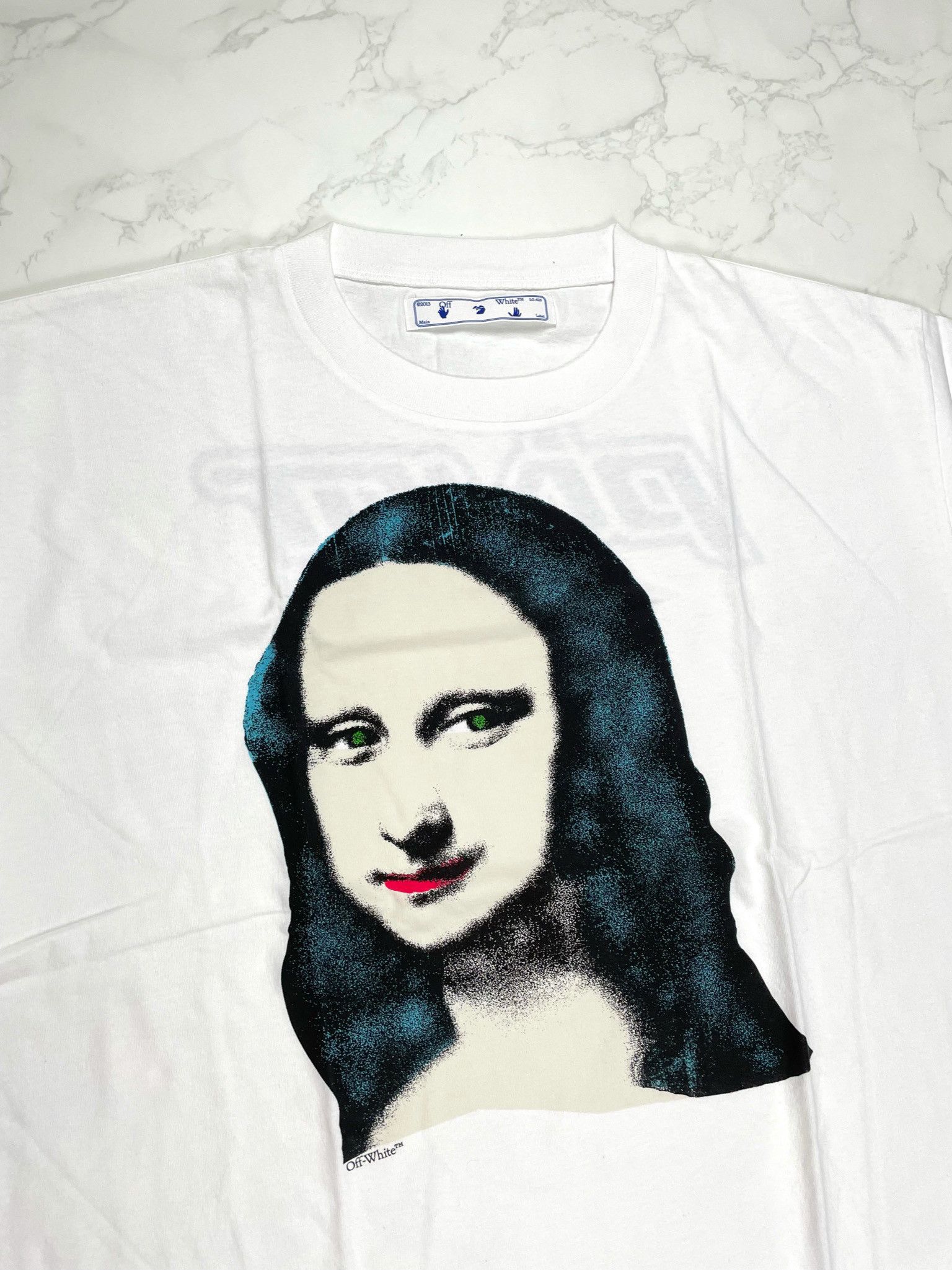 Off-White 🔥[SALE]🔥 Off-White Mona Lisa Print White Over Tee Size US XL / EU 56 / 4 - 8 Thumbnail