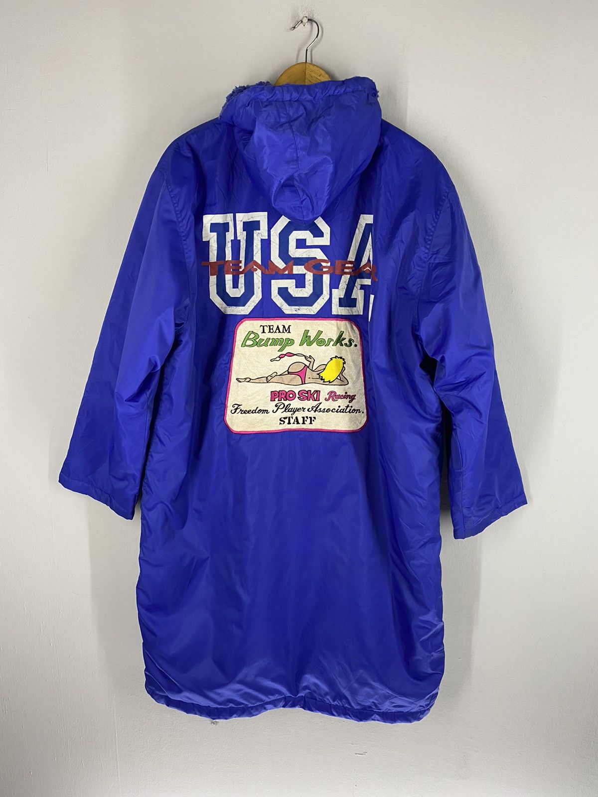 Vintage Vintage 80s Usa Team Gear Bump Works Stadium Parka Coat Grailed