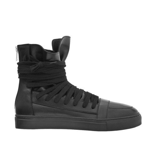 Baskets Kris Van Assche Noir Cuir - Fermeture Zip Au Talon - Pointure 42/UK8 - Neuves