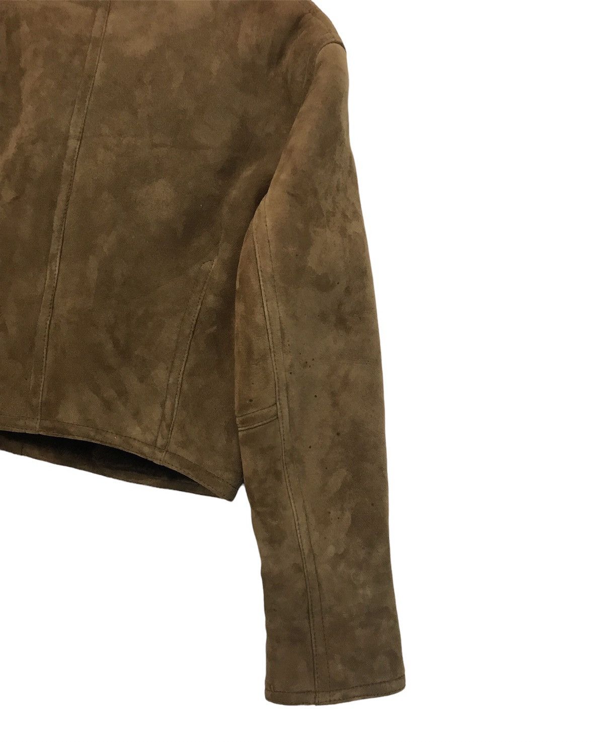 Beams Plus LEATHER WORK EXCLUSIVE BEAM CROPPED DOUBLE BREASTED JACKET Size US M / EU 48-50 / 2 - 9 Thumbnail