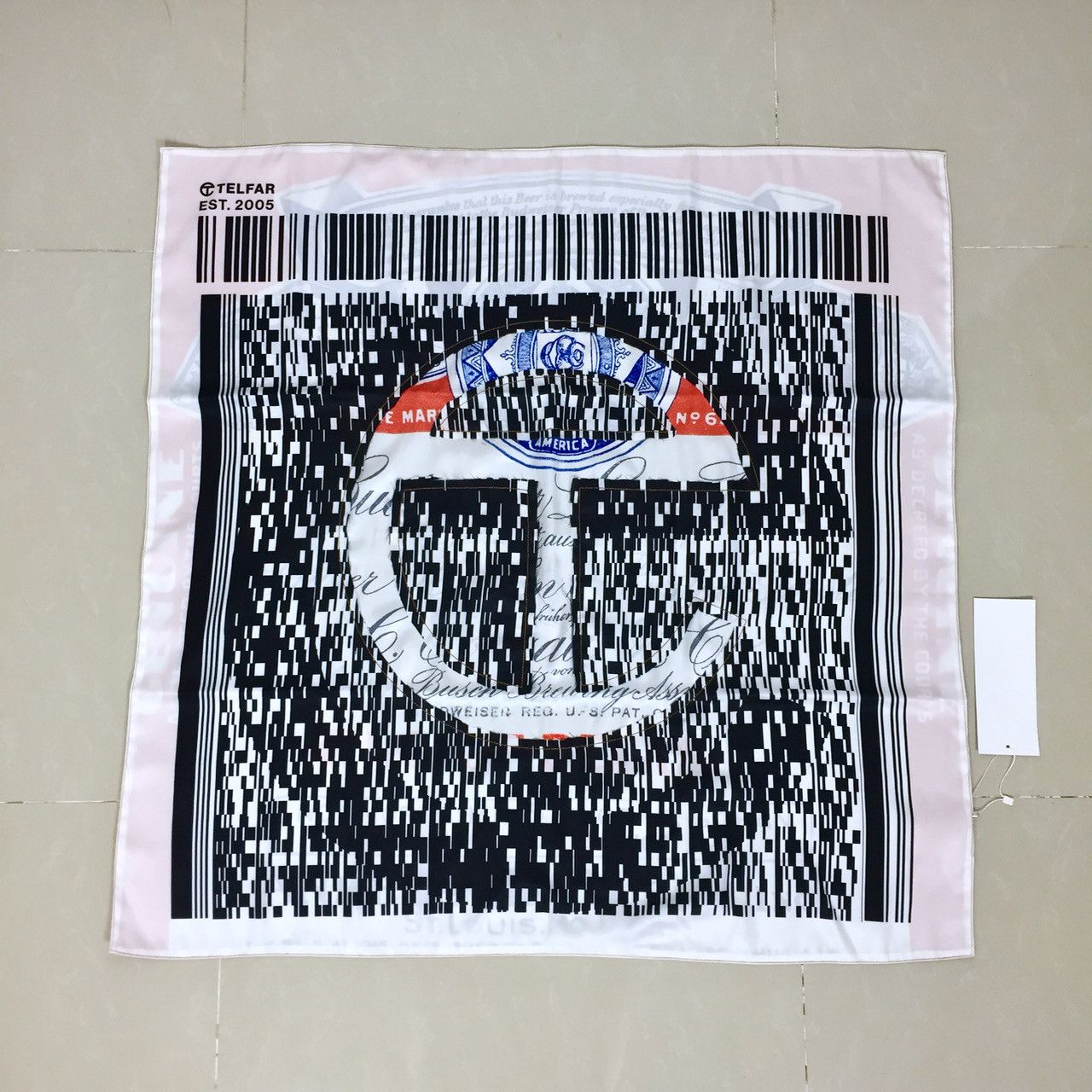 TELFAR BARCODE SILK SCARF