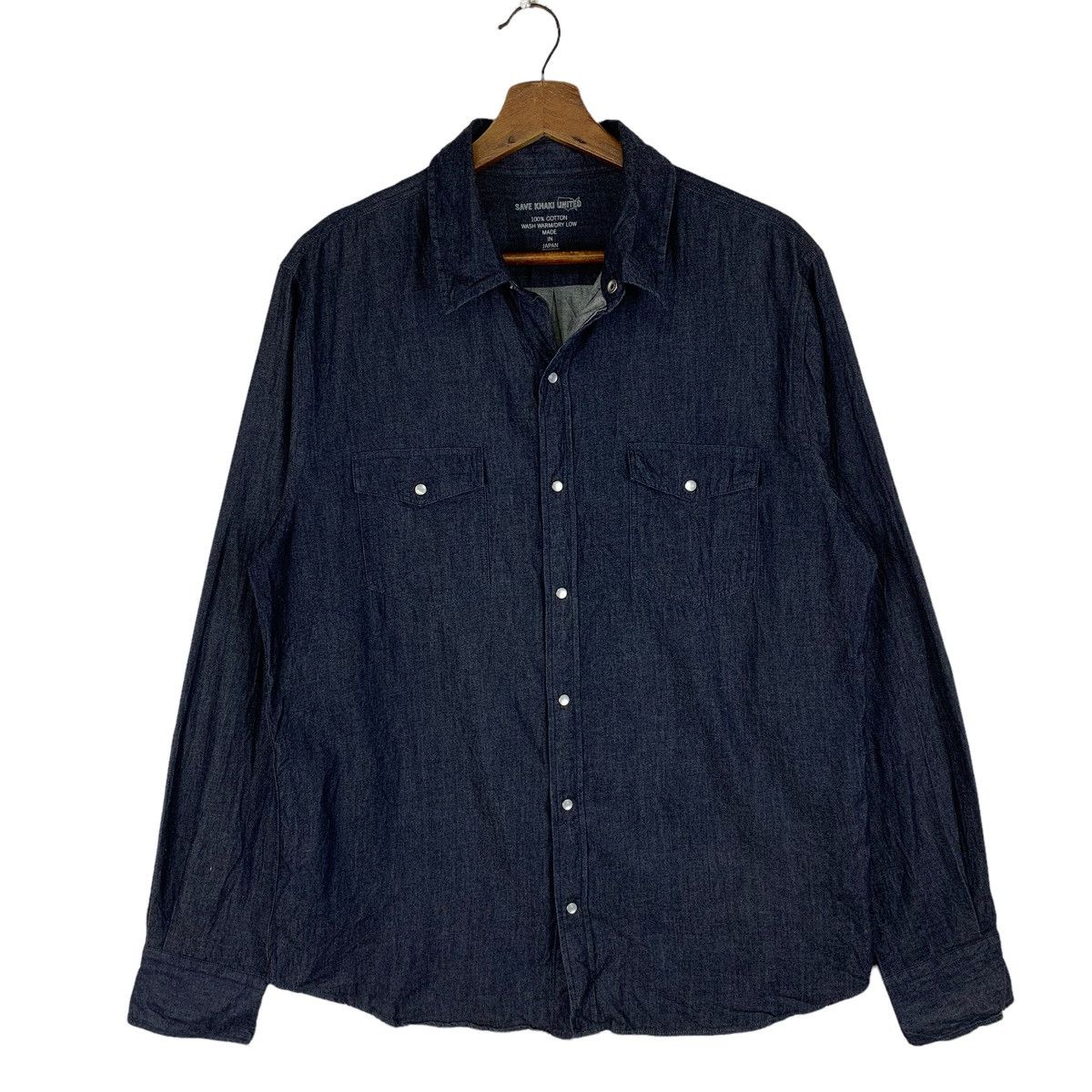 Japanese Brand Vintage Save Khaki United Denim Flannel Shirt Size US M / EU 48-50 / 2 - 1 Thumbnail