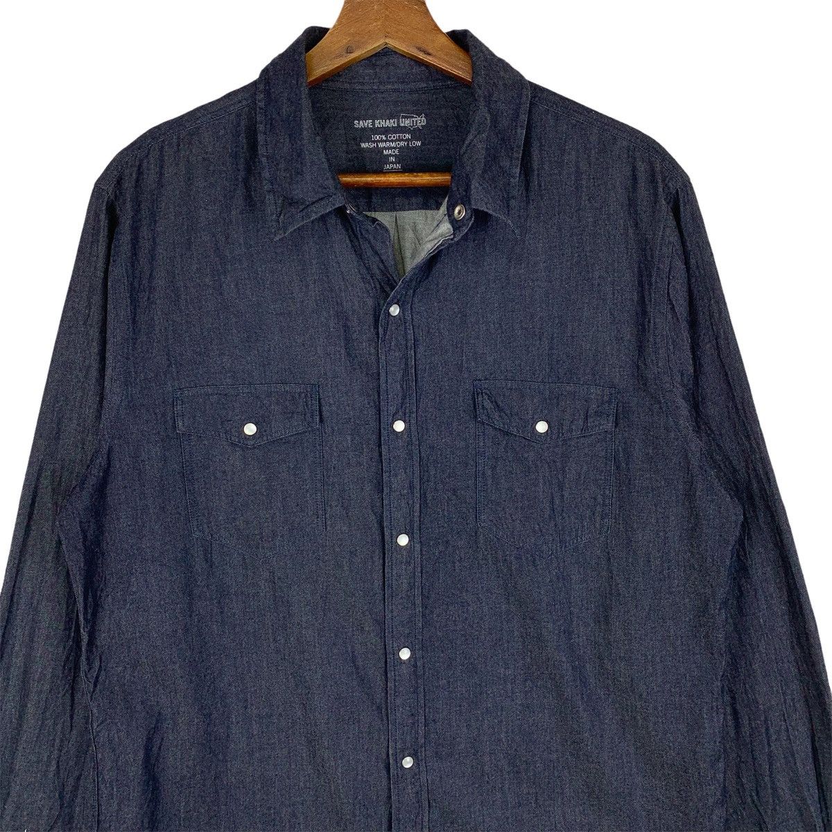 Japanese Brand Vintage Save Khaki United Denim Flannel Shirt Size US M / EU 48-50 / 2 - 2 Thumbnail